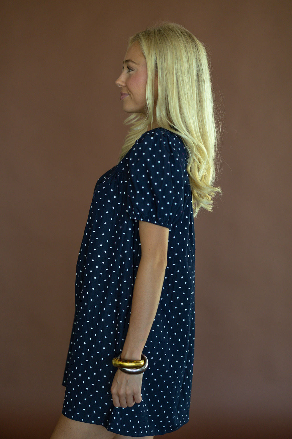 Polka Dot Babydoll Mini Dress