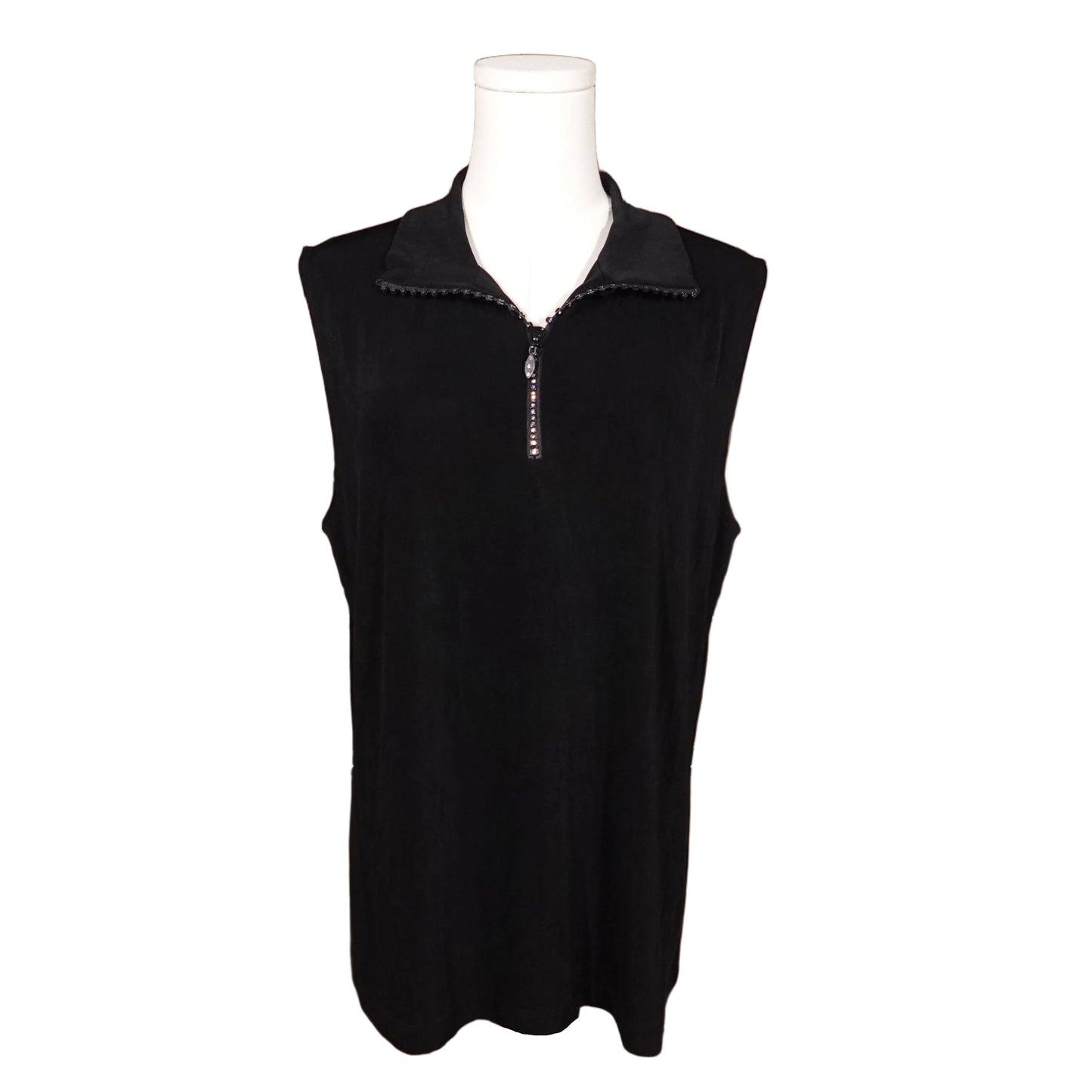 Chico’s Travelers Embellished Zip Tank –XL
