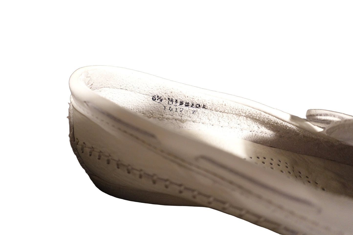 Vintage White Leather Loafers-6.5