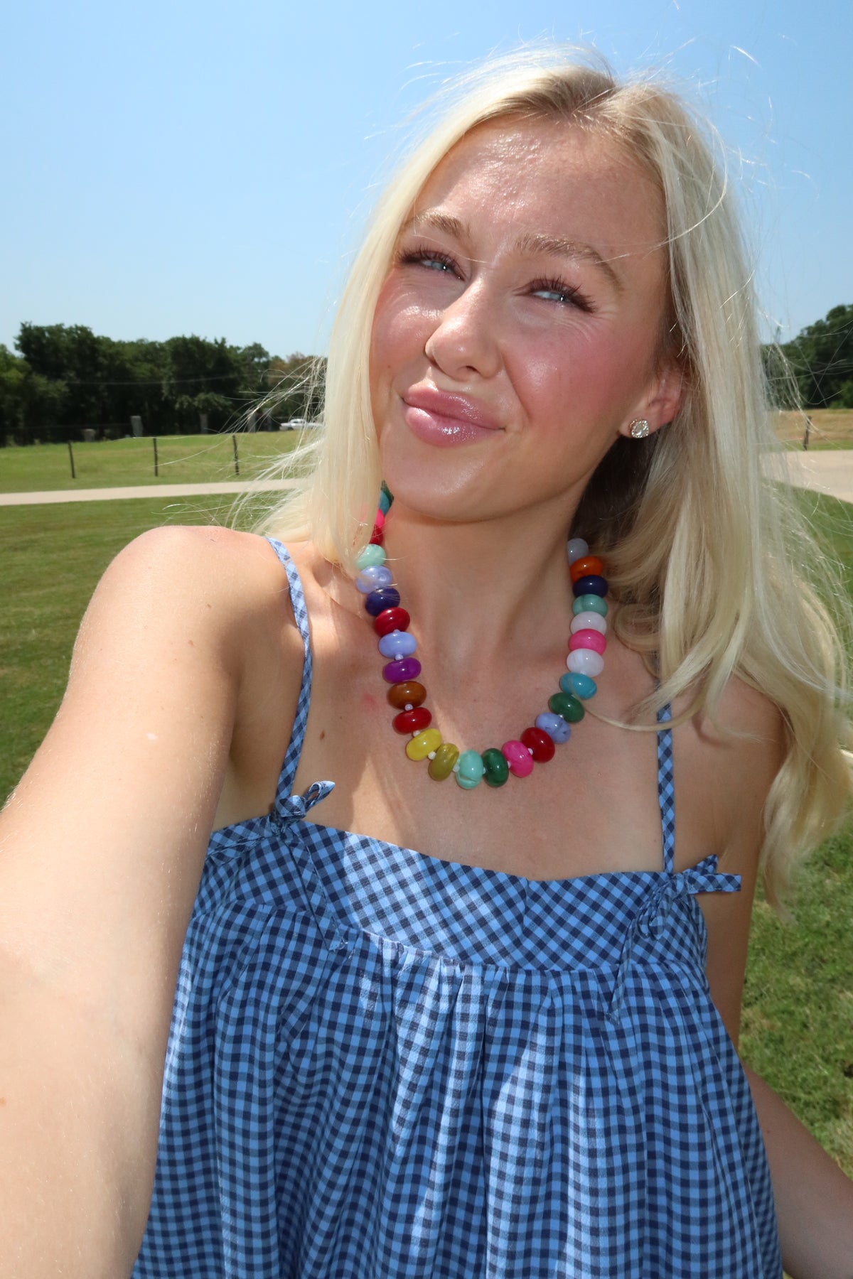 Bailey Chunky Beaded Necklace- Multi
