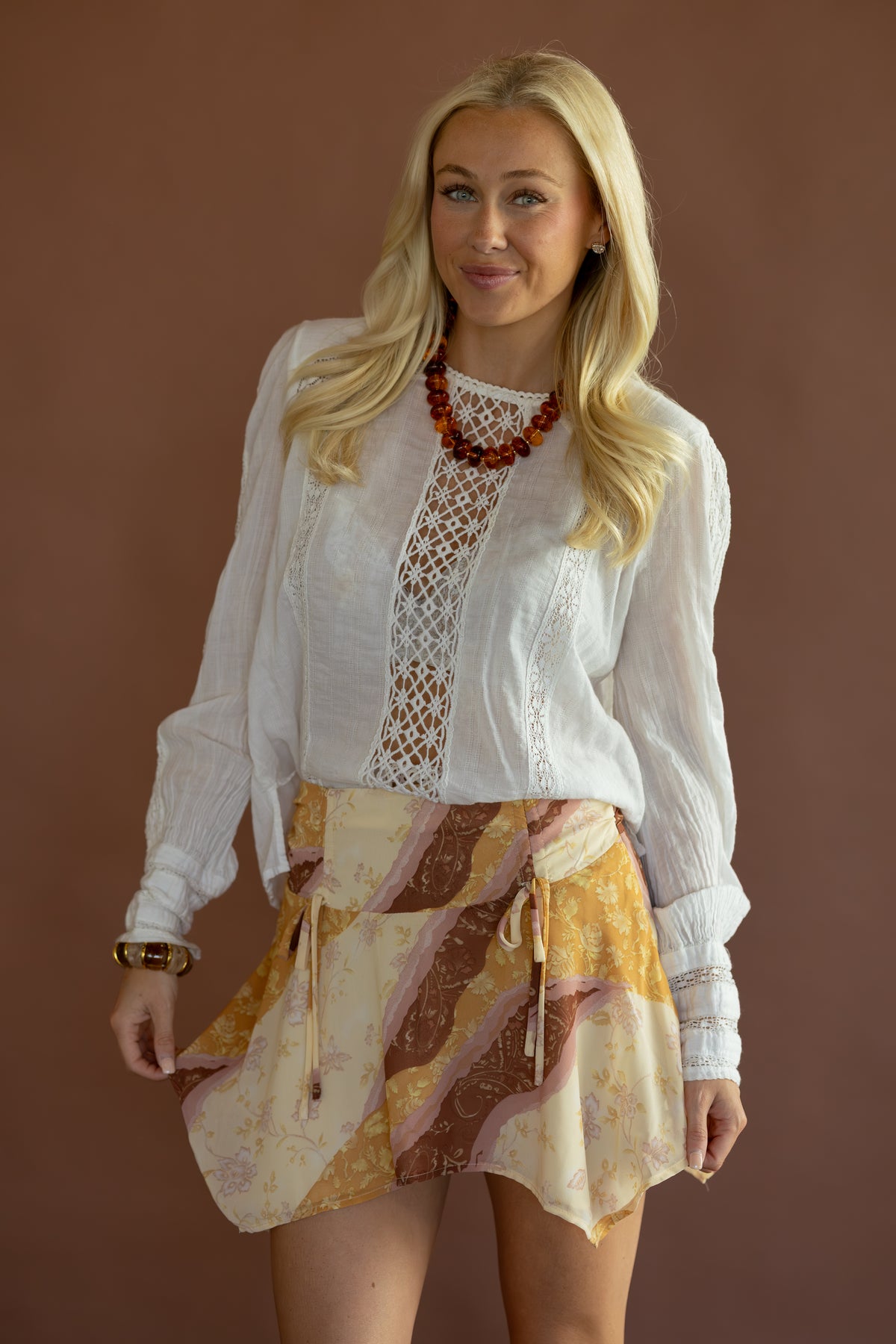 Liberty Chunky Beaded Necklace- Tortoise