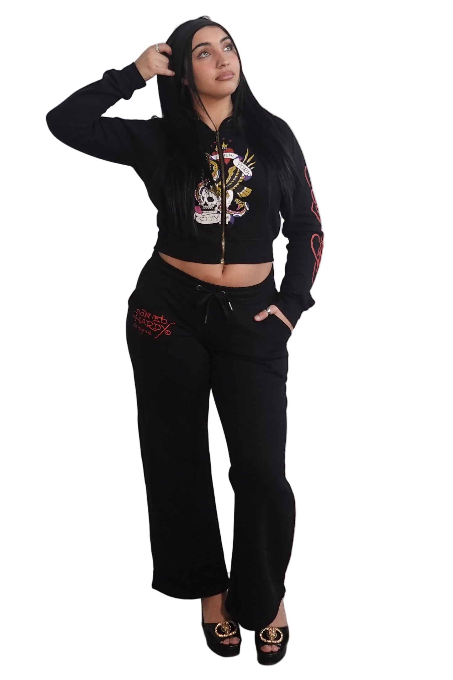 Ed Hardy Black NYC Sweatpants