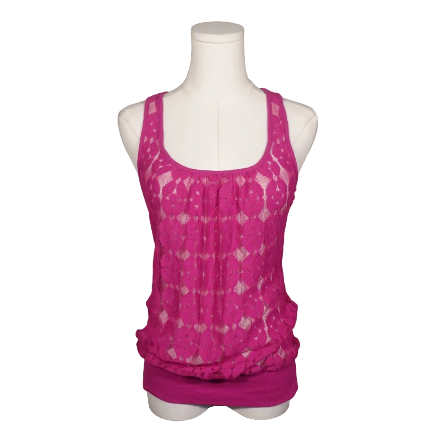 Pink Sugar Lace Tank-S