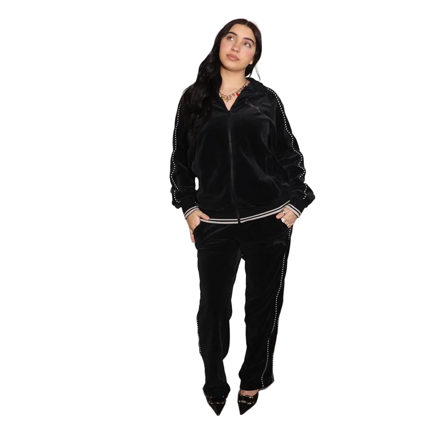 Rare Japan-Exclusive Puma XO Black Velour Tracksuit-XL