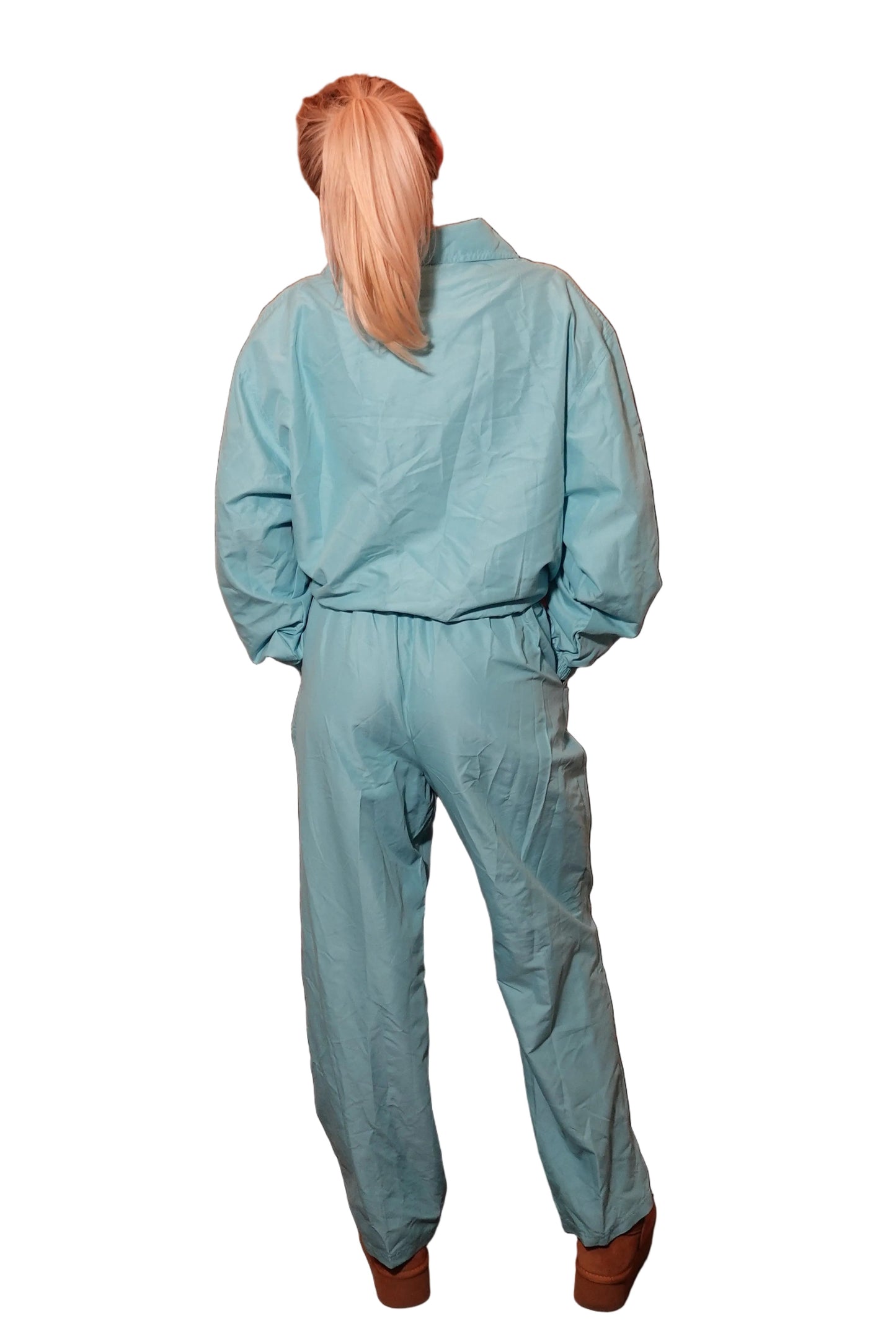 Vintage Aqua Windbreaker Sweat Set (M)