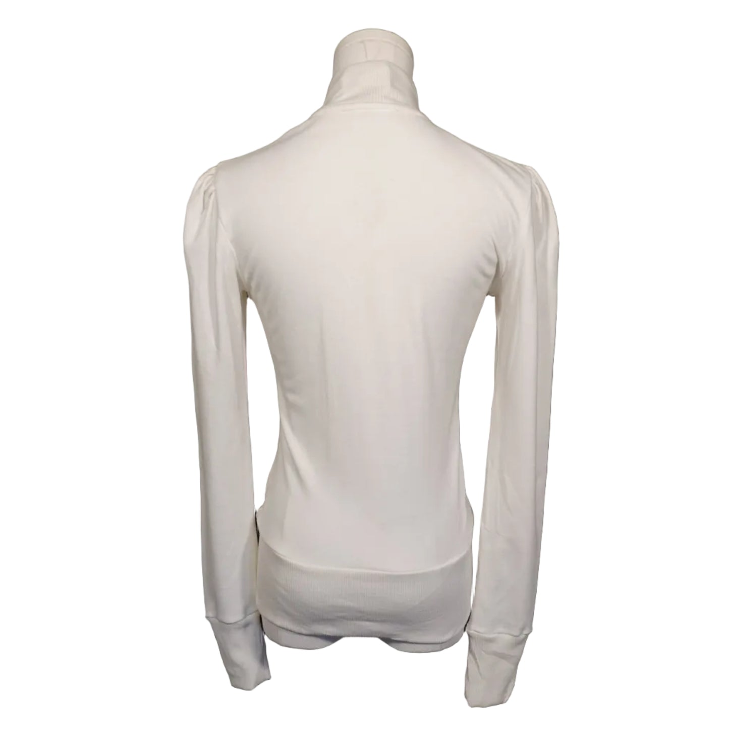 Ivory Zip-Up Fitted Jacket (M)