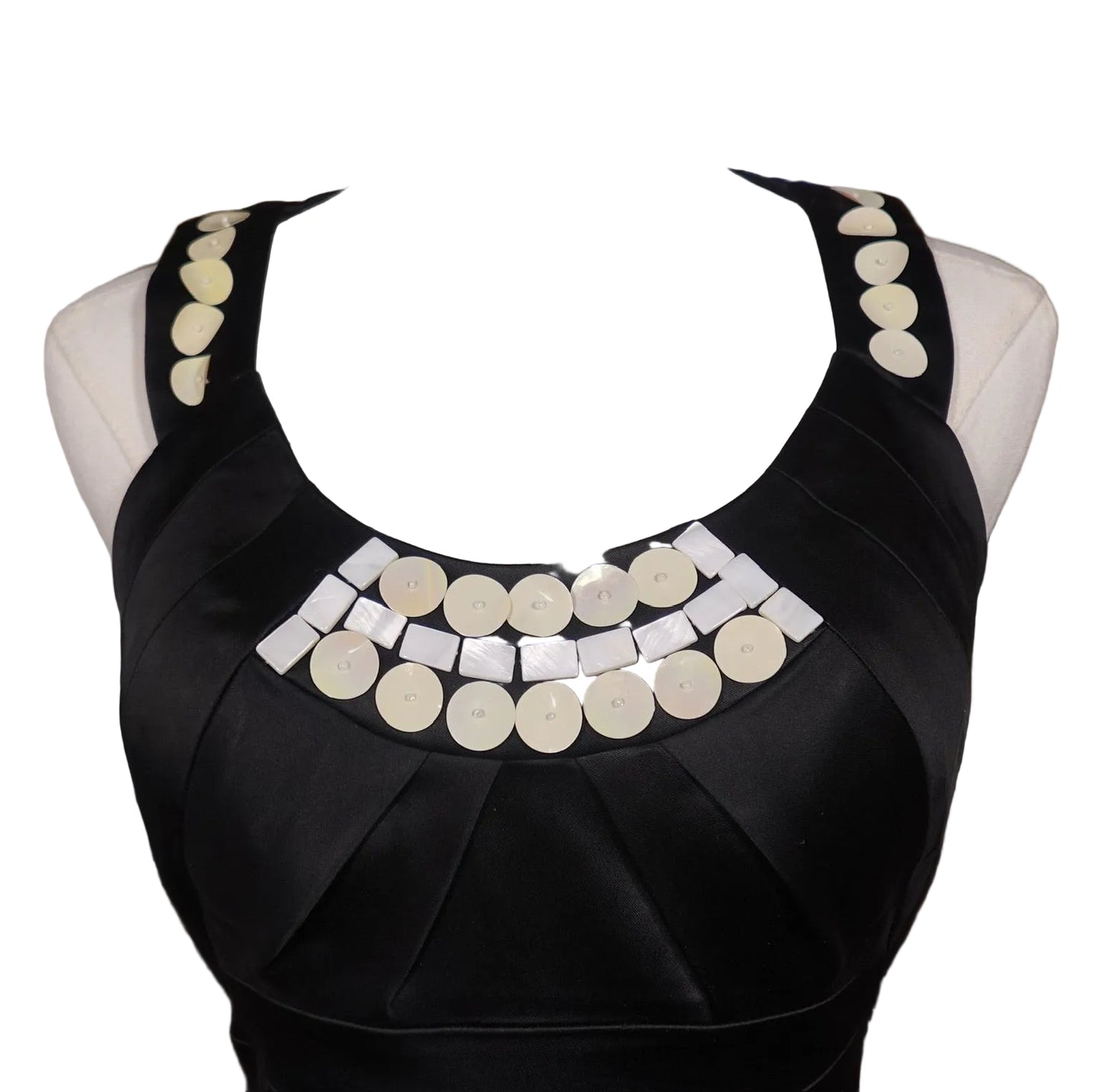 JAX Black Satin Embellished Cocktail Dress (2)