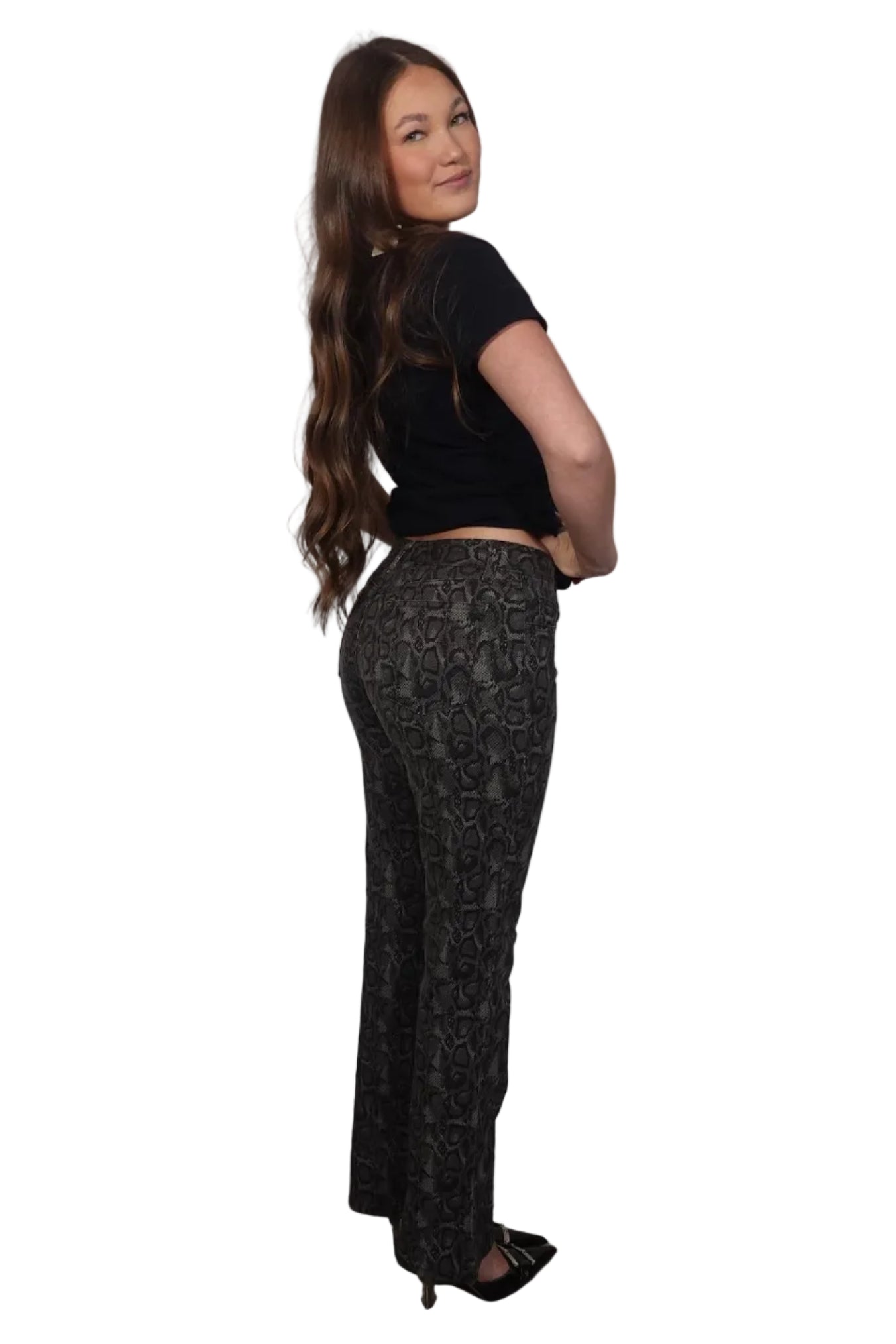 Paris Blues Snake Print Straight-Leg Jeans (9)