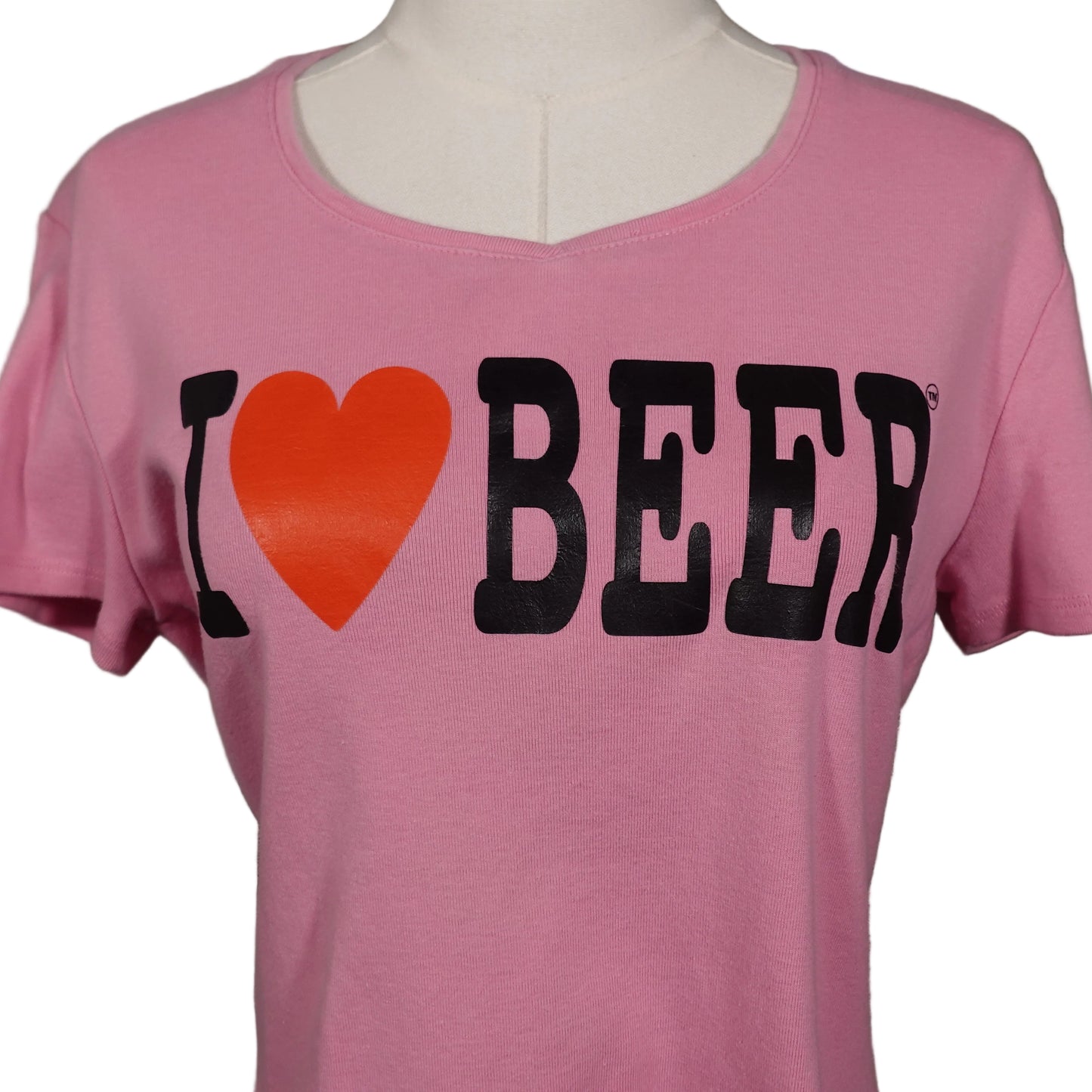 “I ❤️ BEER” Vintage Pink Baby Tee