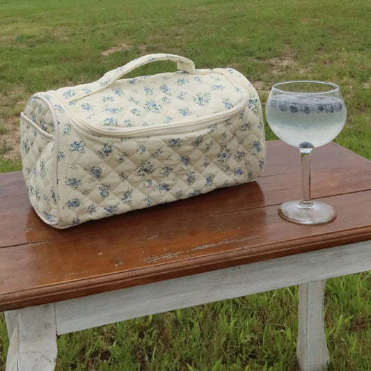 Bluebell Quilted Cosmetic Bag