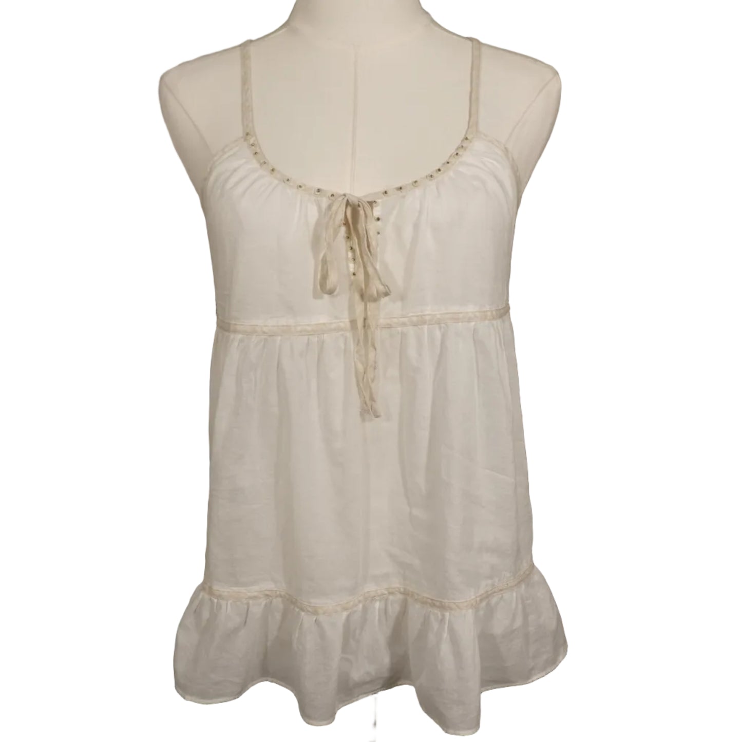 American Eagle Cream Babydoll Cami (0)