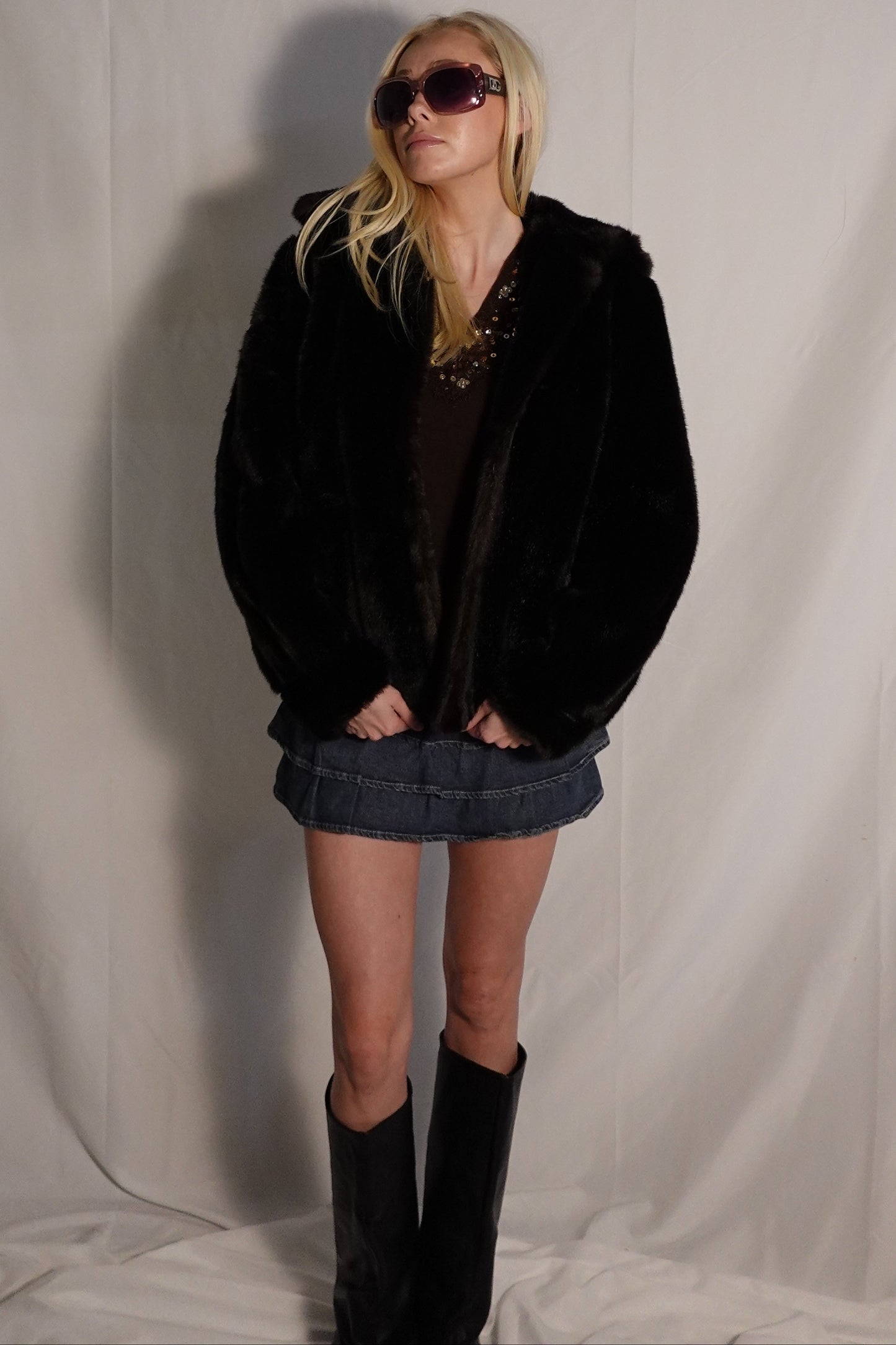 Tissavel France Faux Mink Coat