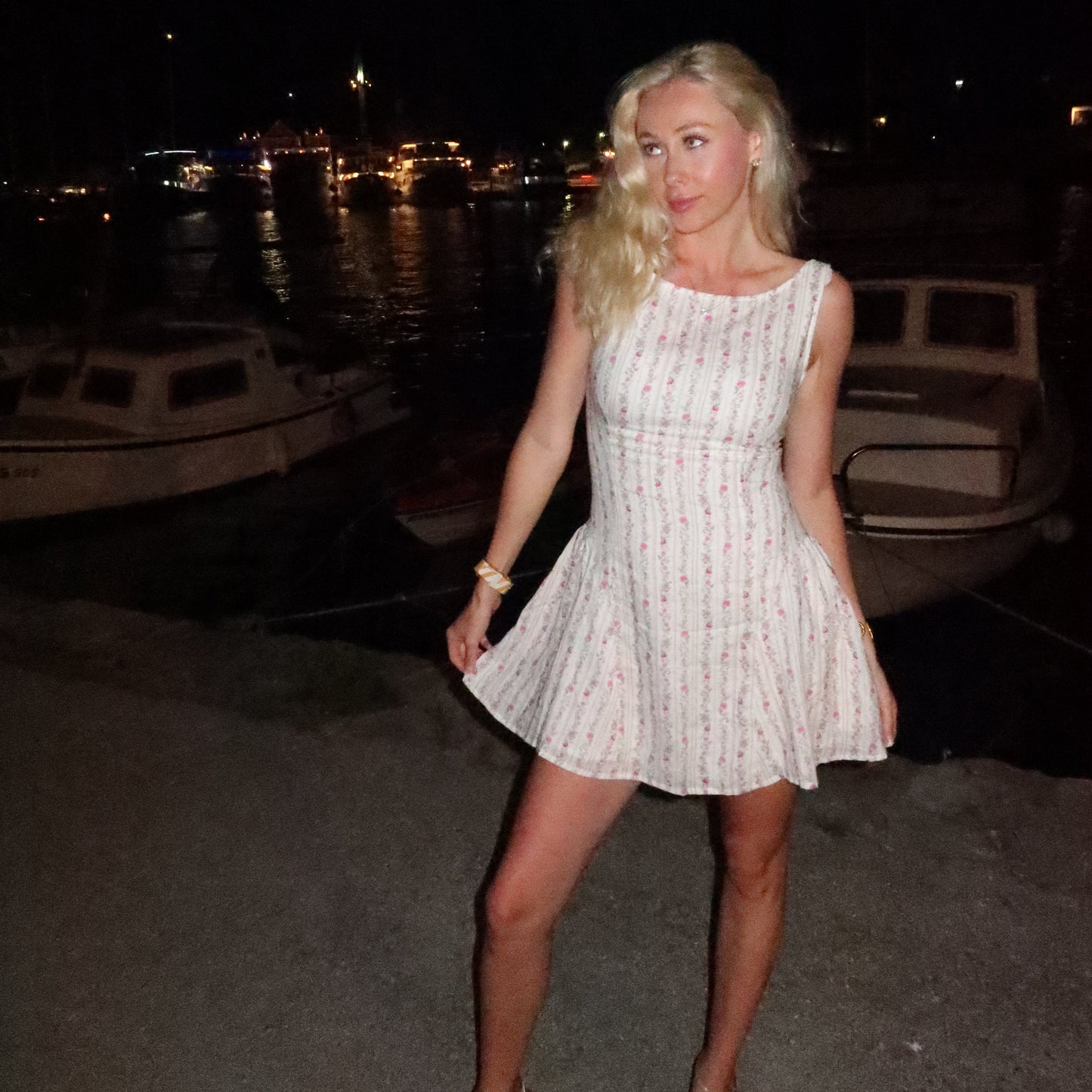 Pink Floral Mini Dress