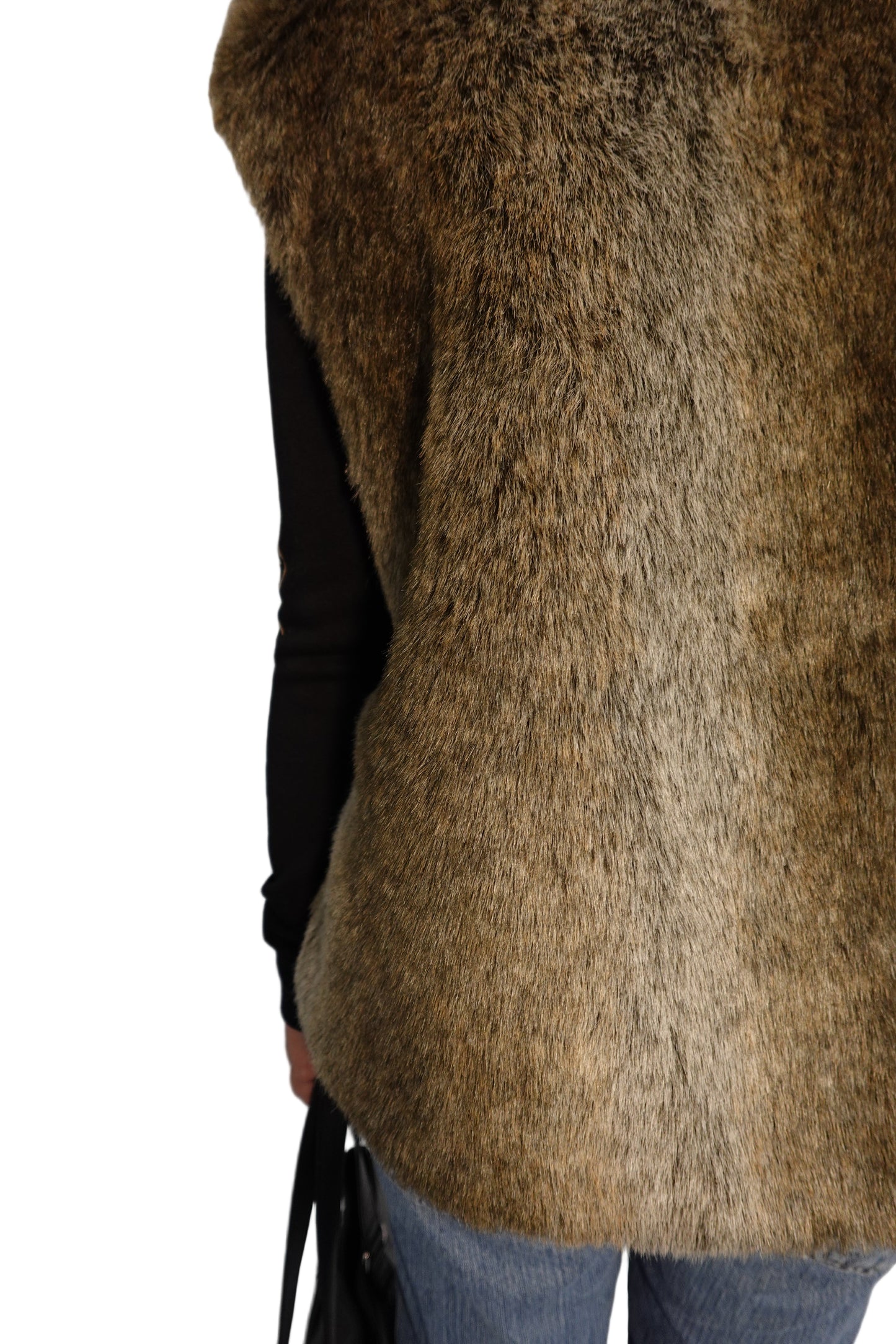 Vintage Faux Fur Zip Vest
