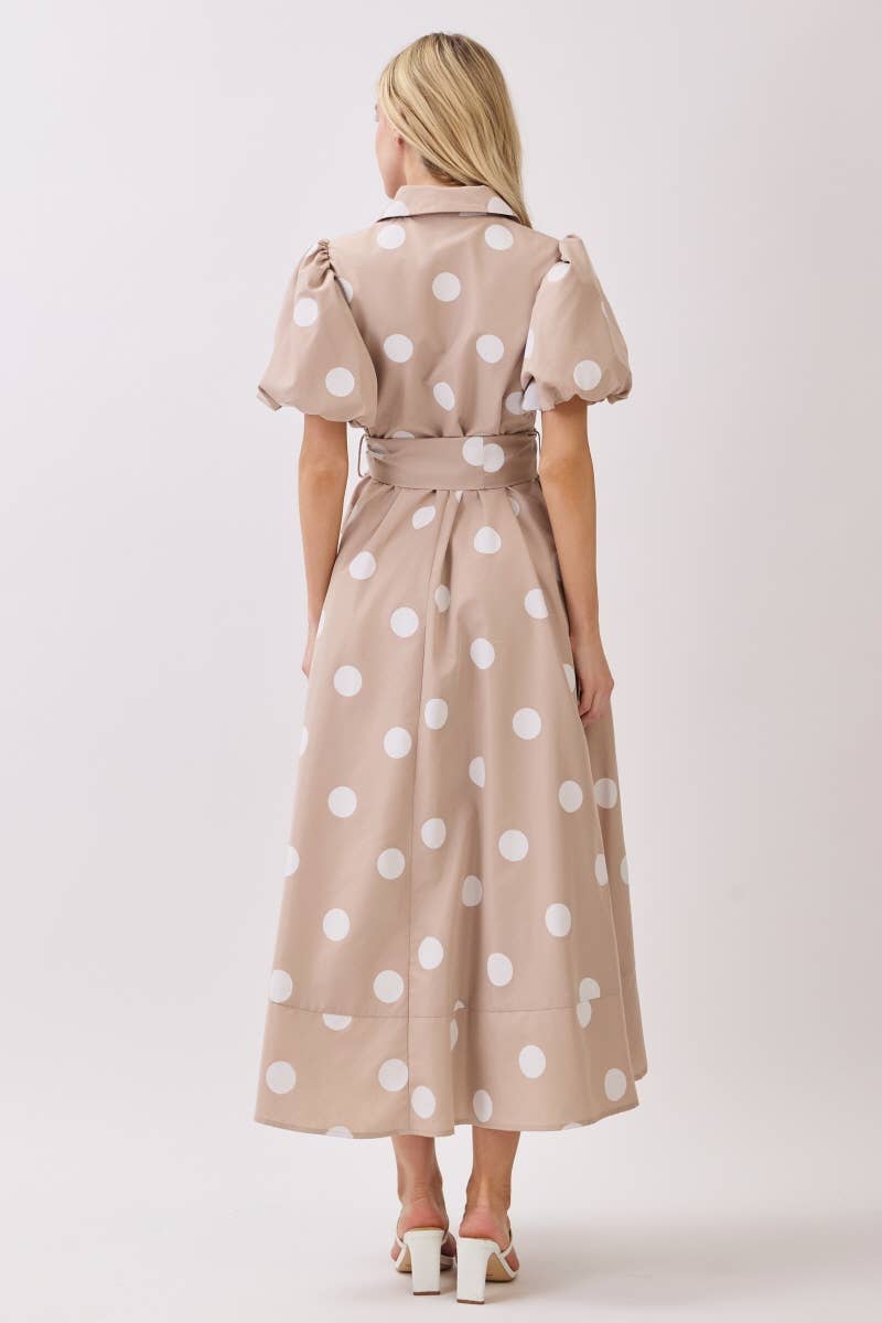 PREORDER Champagne Dot Maxi Dress