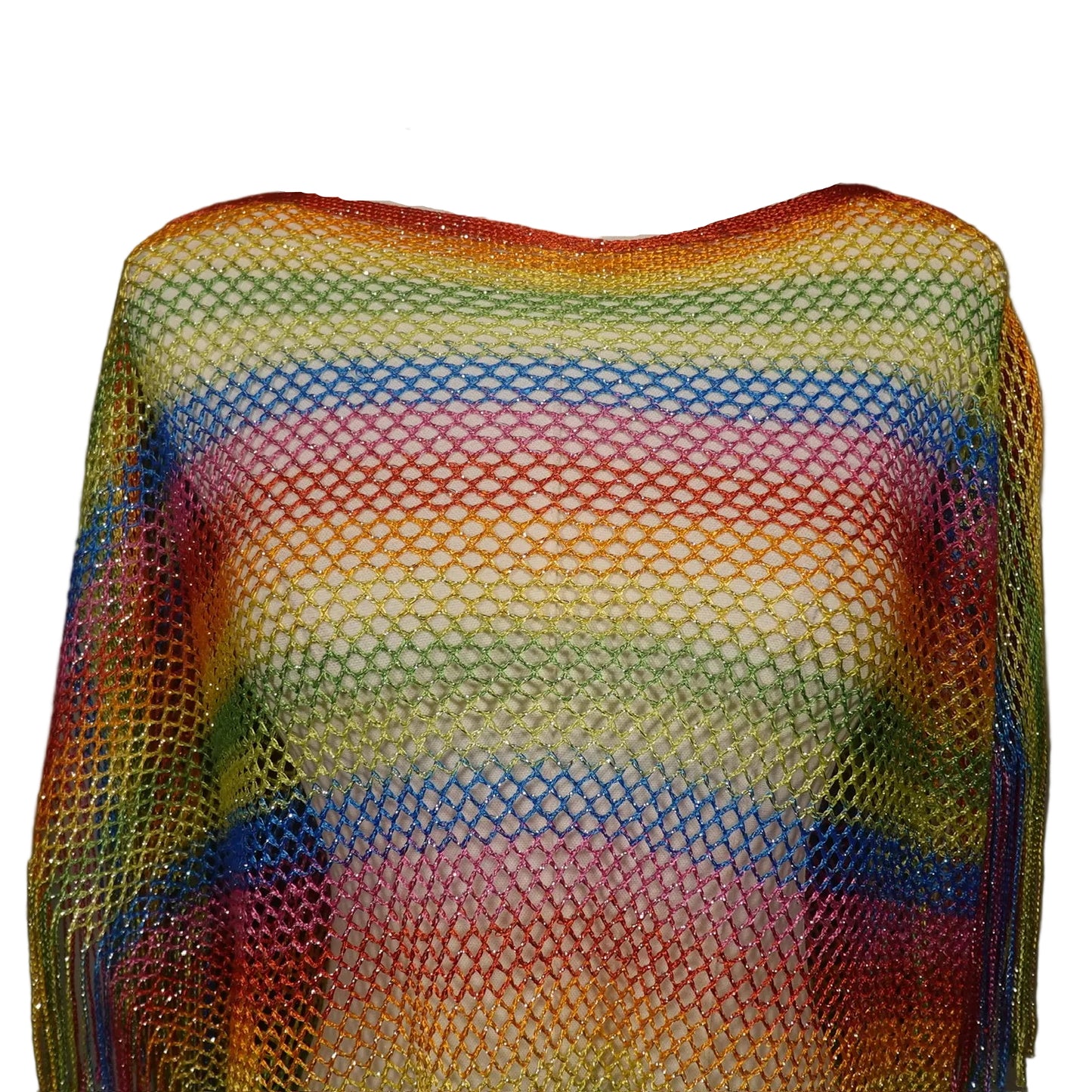 Rainbow Drift Fishnet Cover-Up