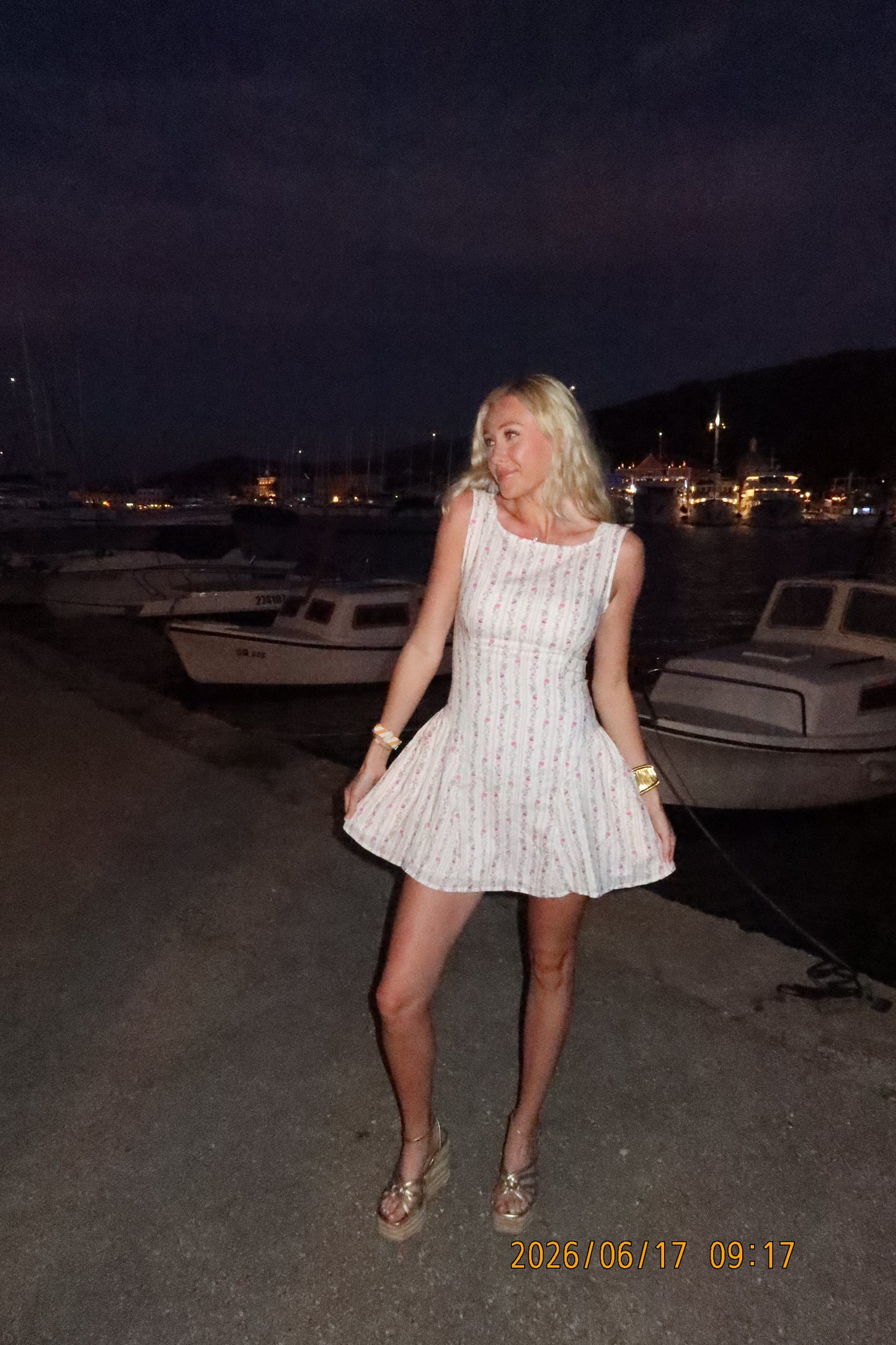 Pink Floral Mini Dress