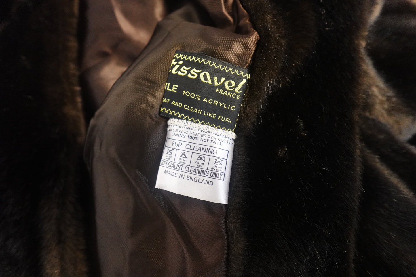 Tissavel France Faux Mink Coat