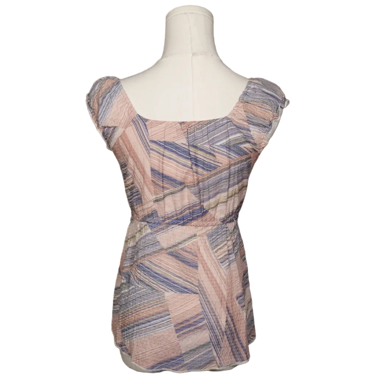 Pilya Abstract Pastel Ruffle Top (XS)