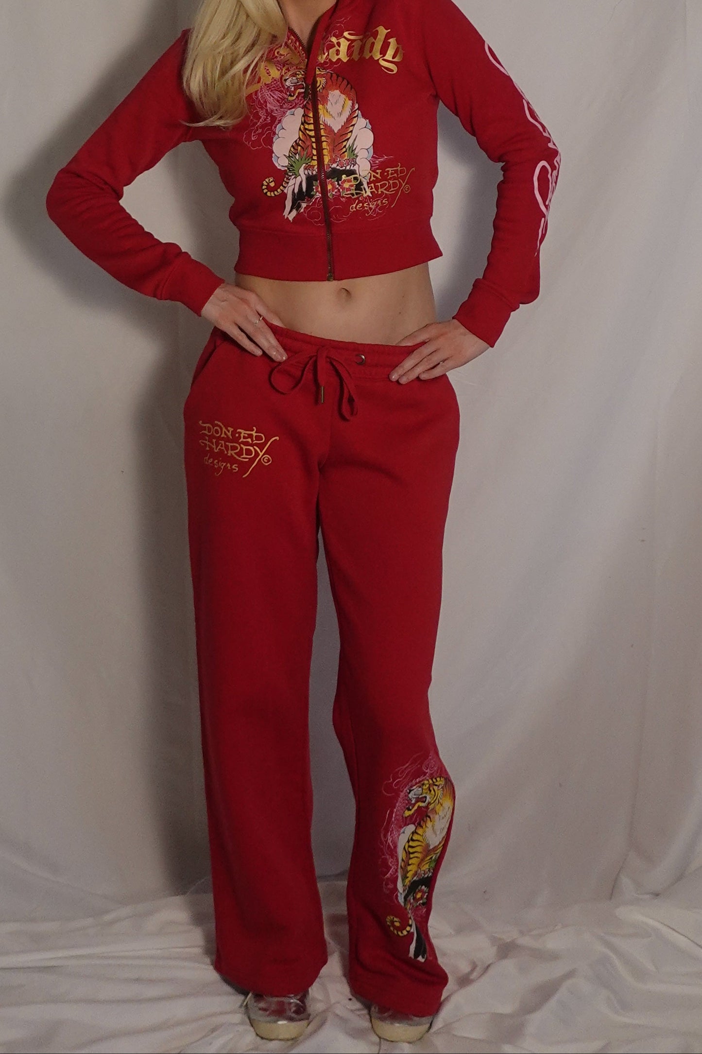 Ed Hardy Red Tiger Tracksuit Set