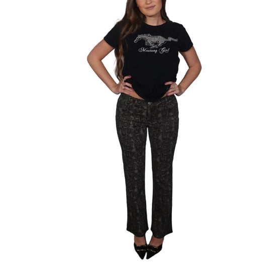 Paris Blues Snake Print Straight-Leg Jeans (9)