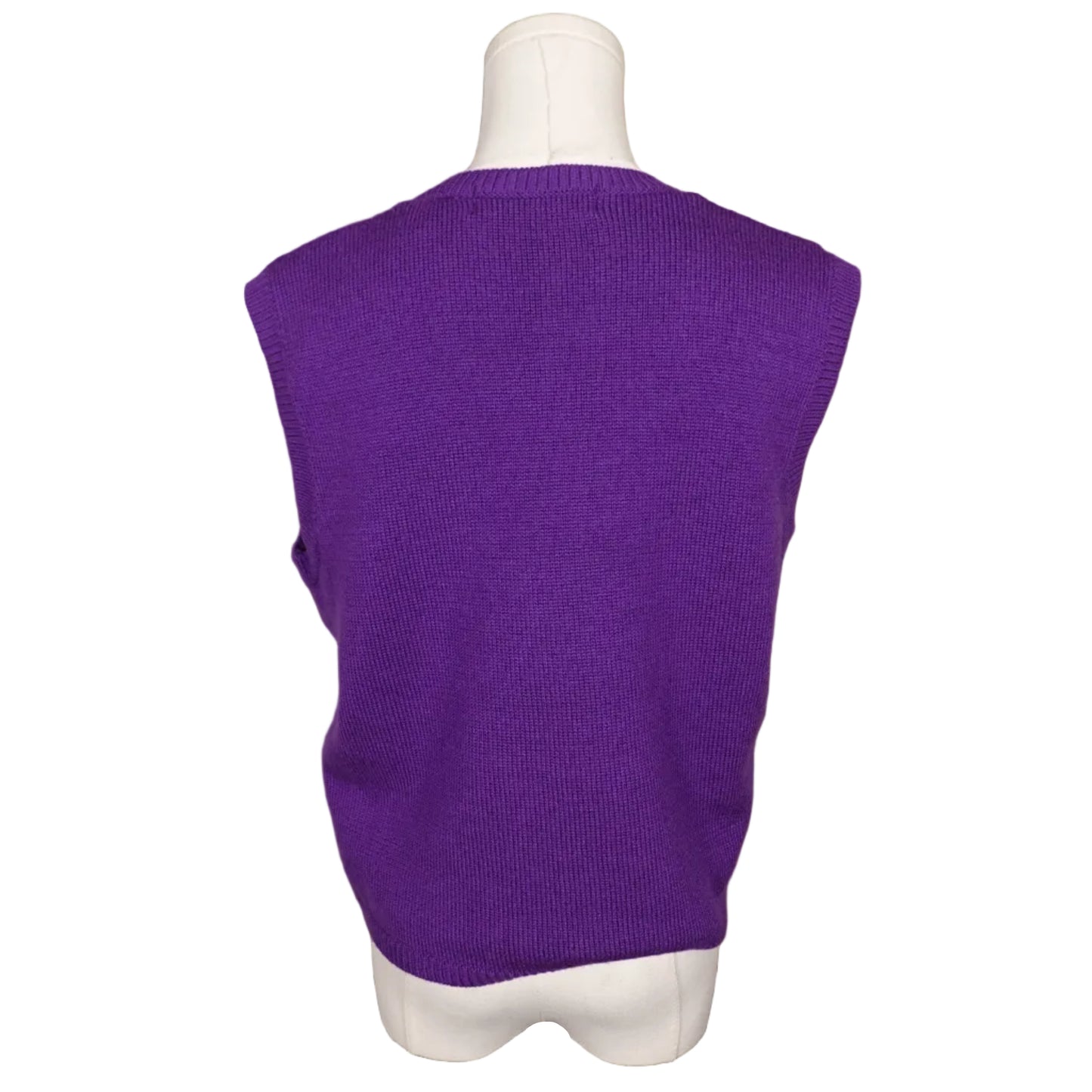 Karen Scott Plum Romance Knit Vest (M)