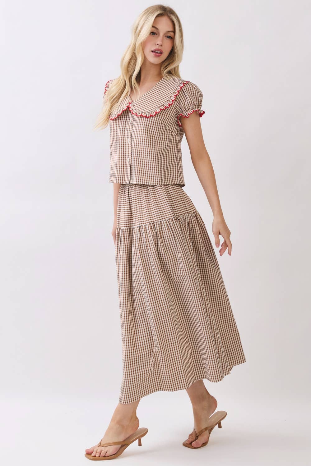 The Pecan Picnic Gingham Top
