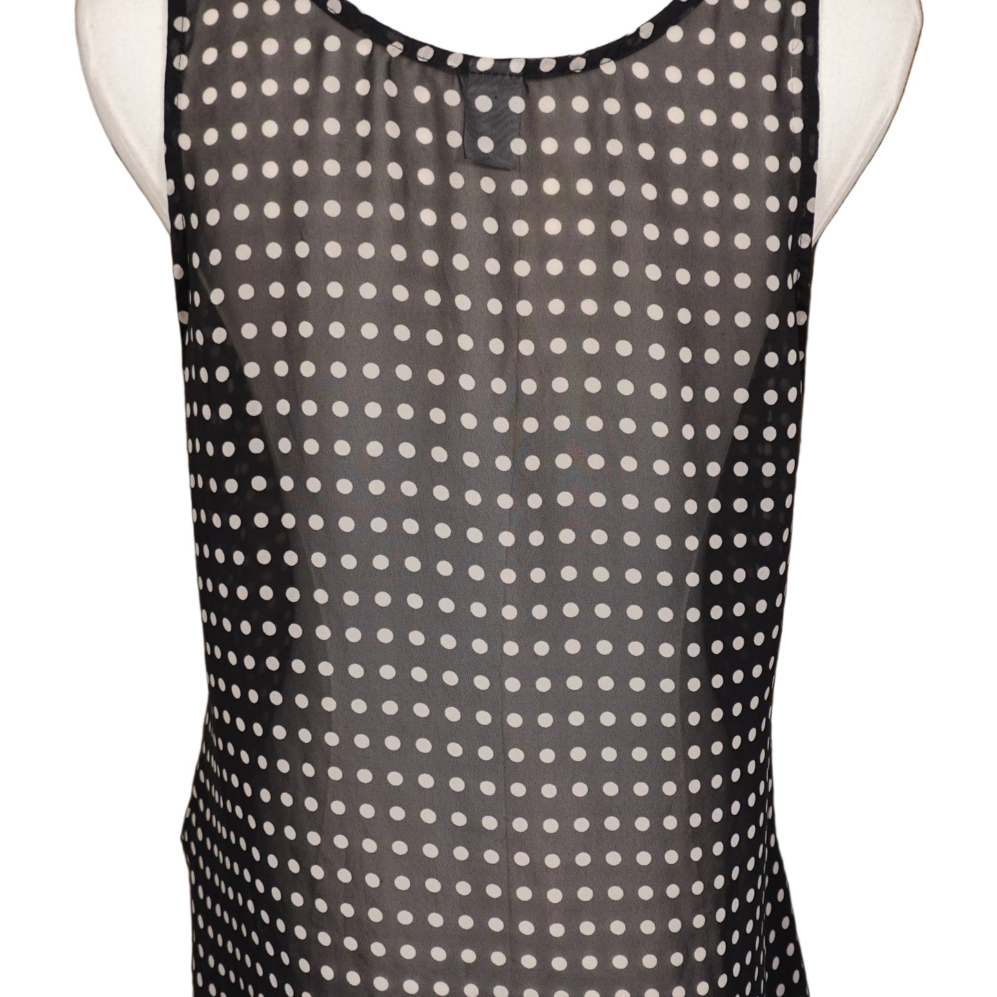 Polka Dot Sheer Tank Top-M