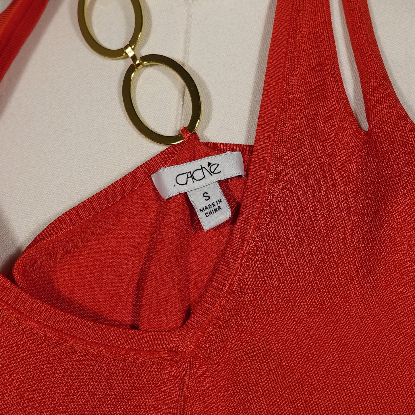 Tangerine Ring Detail Tank- S