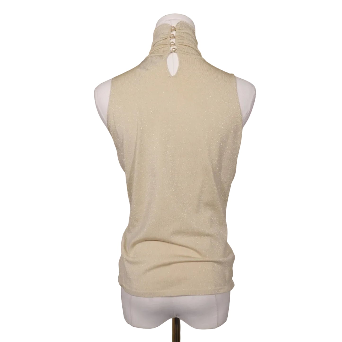 Etcetera Shimmery Cream High Neck To (S)