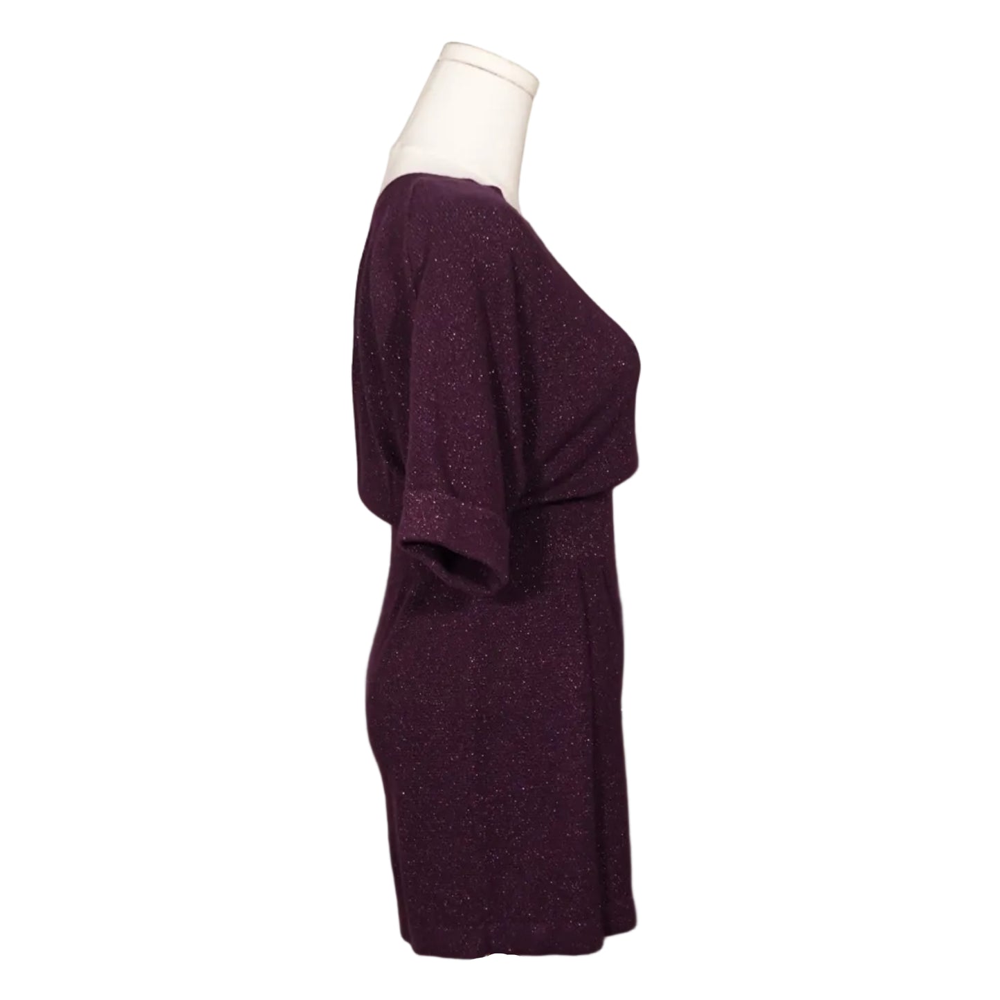 The Midnight Sparkle Mini Sweater Dress-XS
