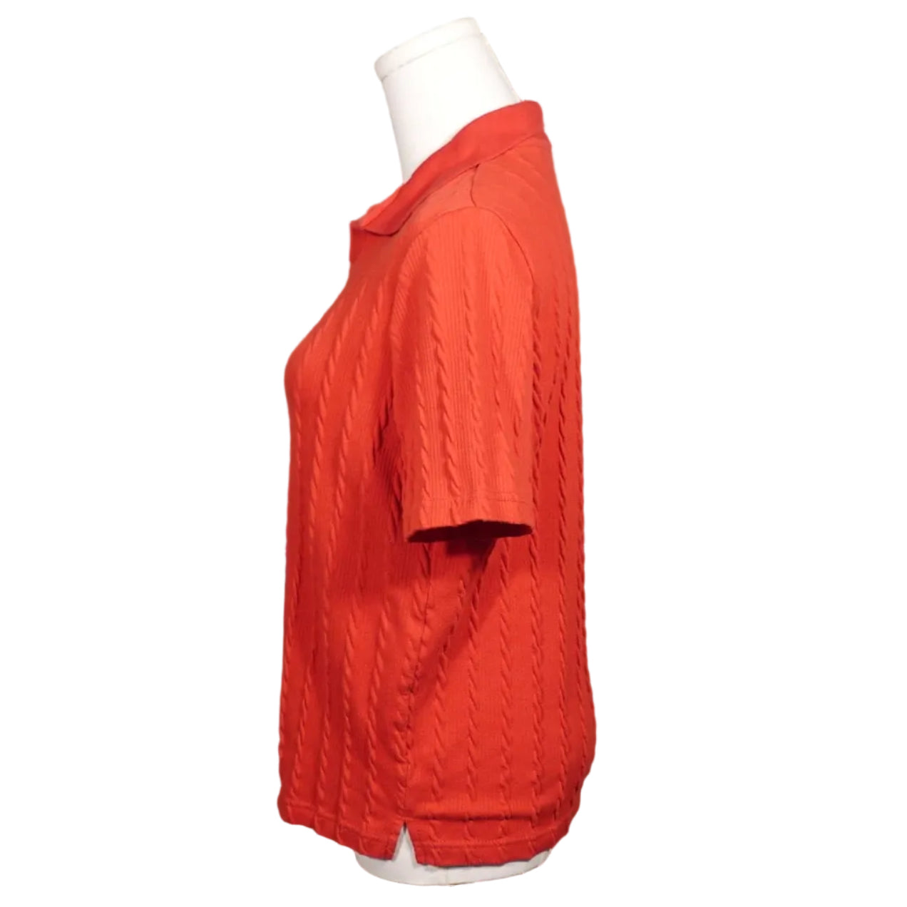 Cherry Red Blair Knit Polo Top-S