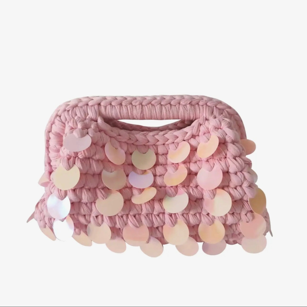 Woven Sequin Mini Handbag