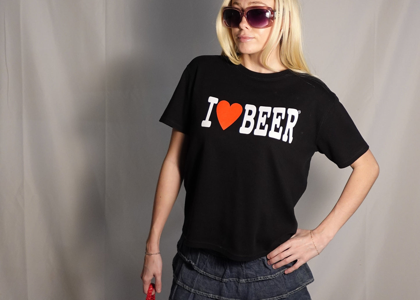 “I ❤️ BEER” Black Vintage Tee