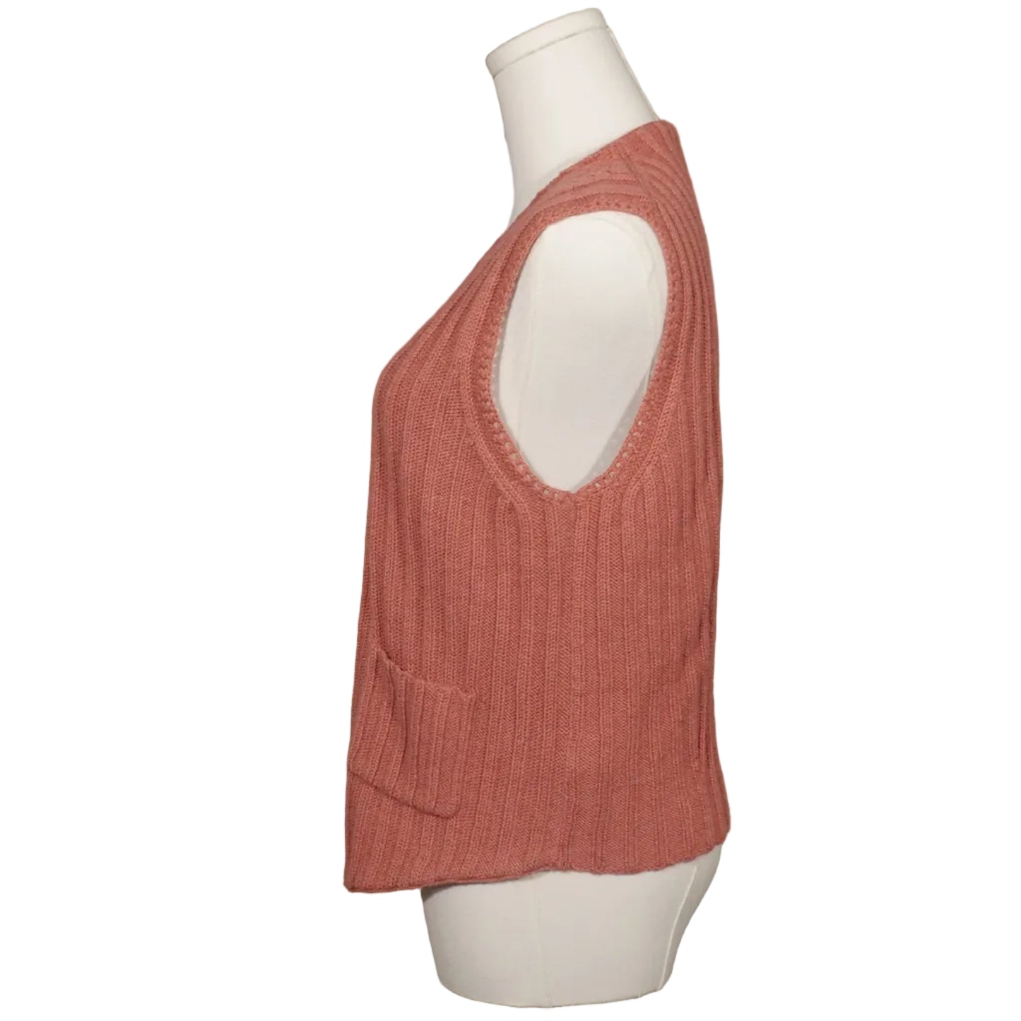 Jones New York Country Vintage Pink Knit Sweater Vest (L)