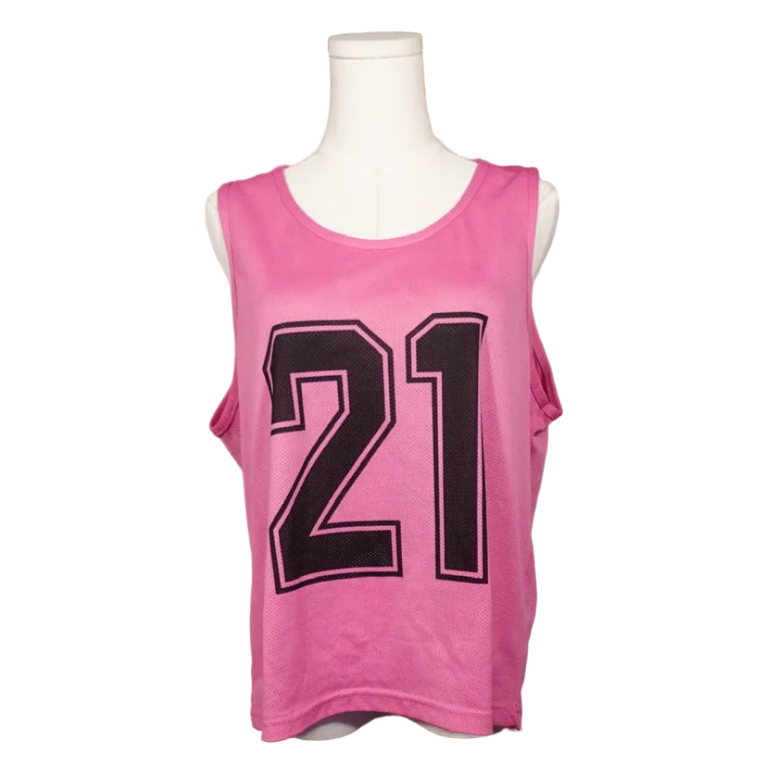 Hot Pink “21” Athletic Mesh Tank