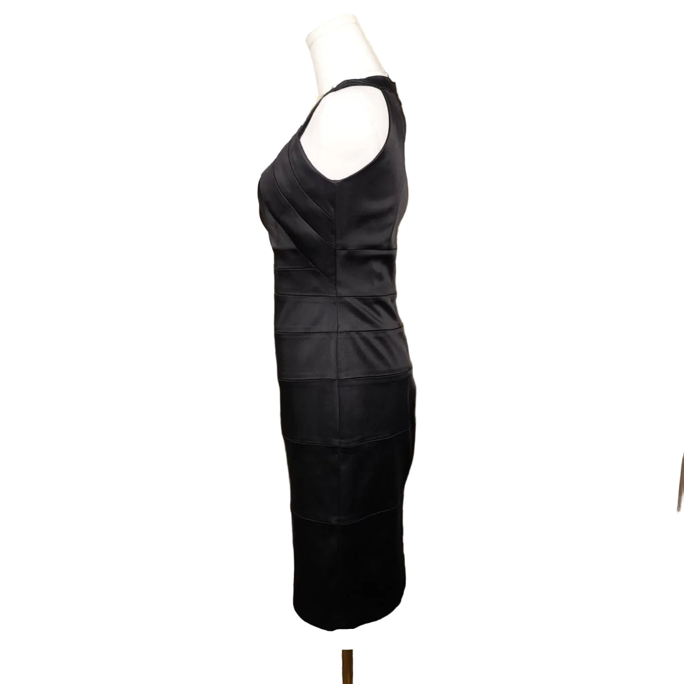 JAX Black Satin Embellished Cocktail Dress (2)