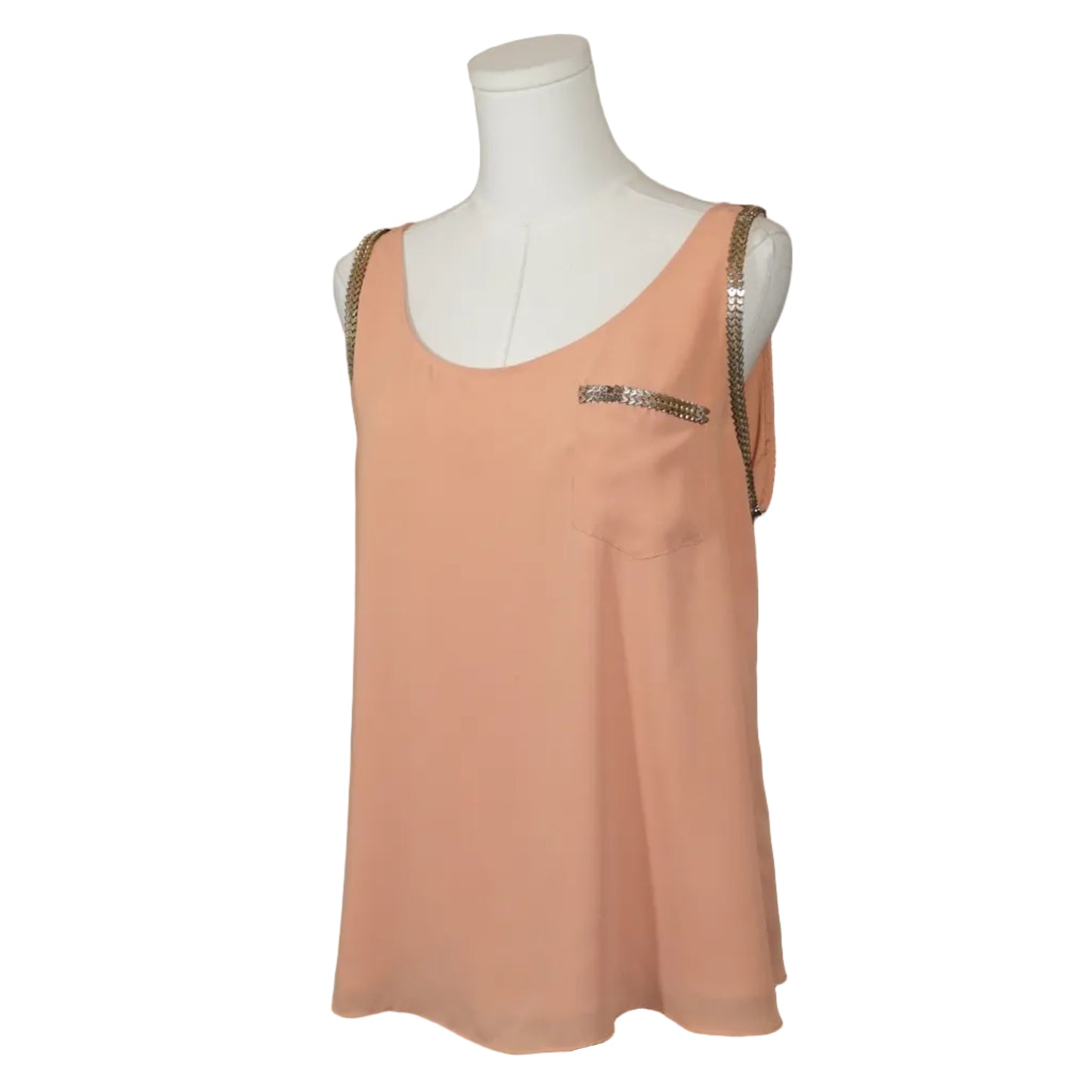 Peach Chainlink Tank-S