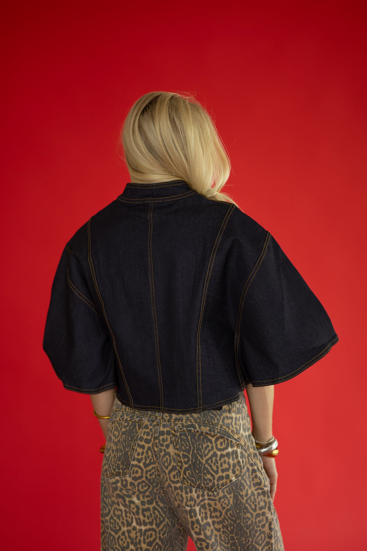 After Hours Denim Cape Top