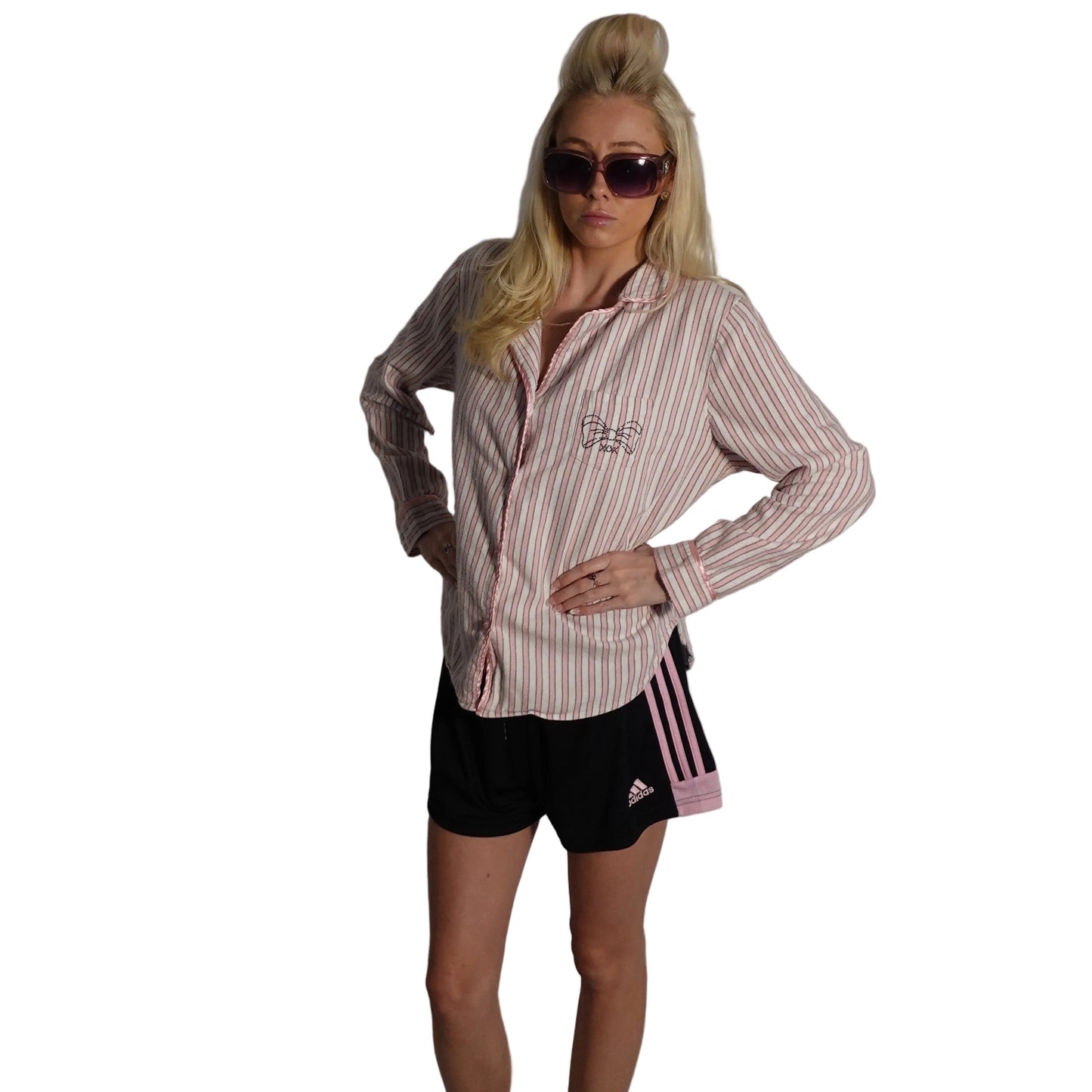 Pink & Black Adidas Shorts