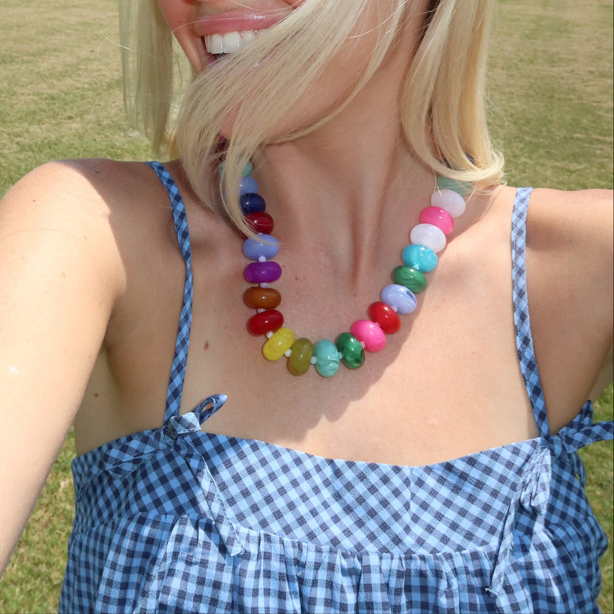 Bailey Chunky Beaded Necklace- Multi