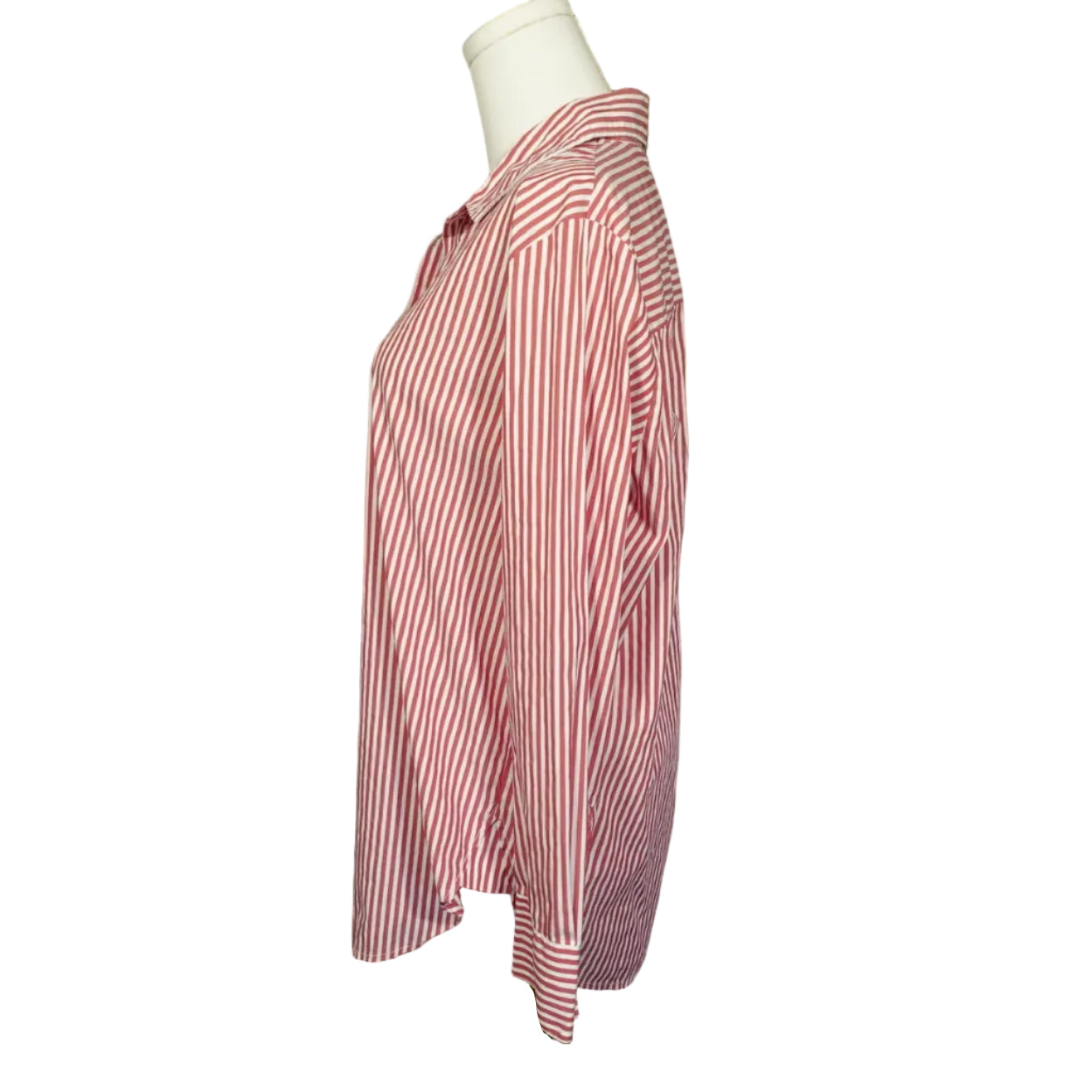 Cherry Stripe Classic Button Tunic (M)