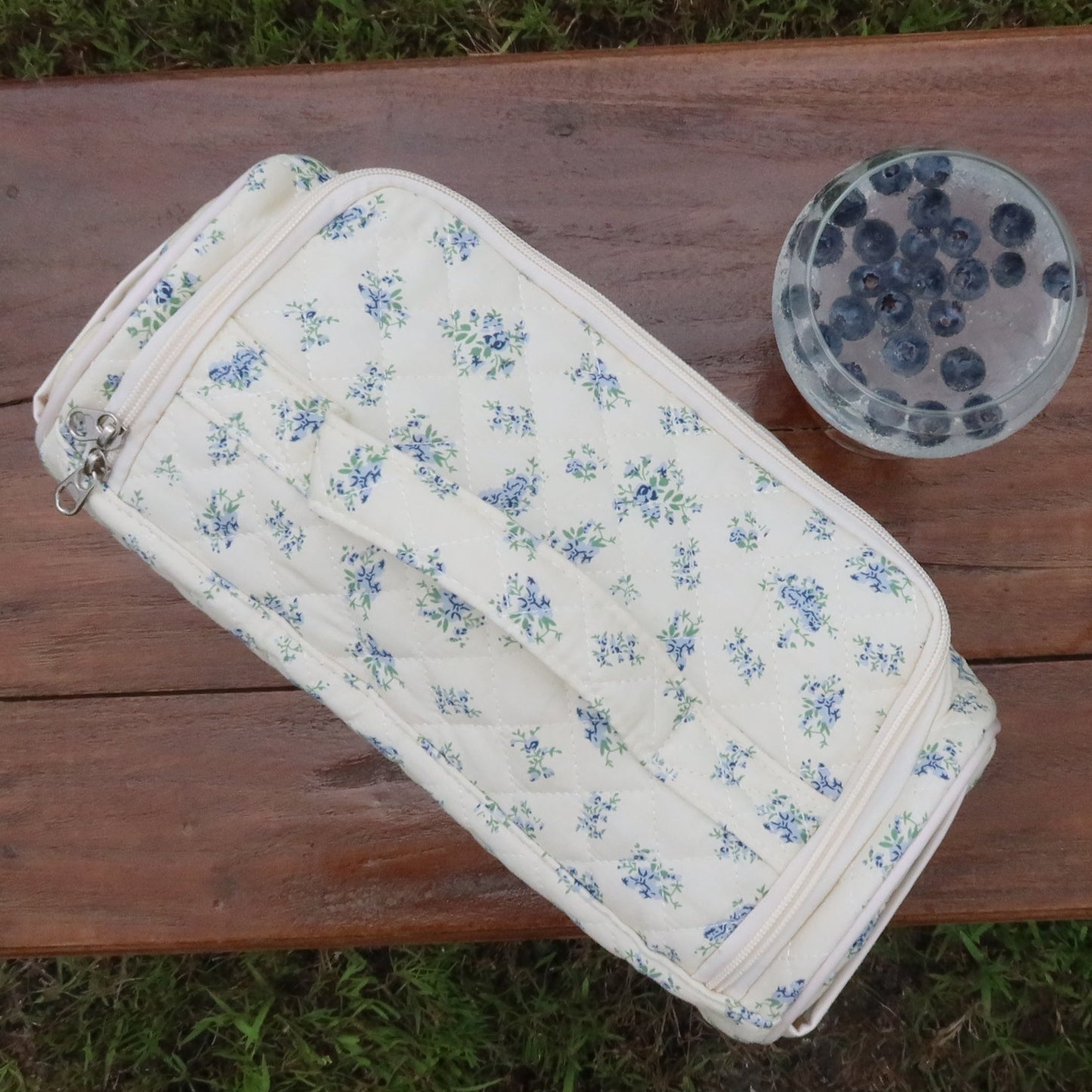 Bluebell Quilted Cosmetic Bag
