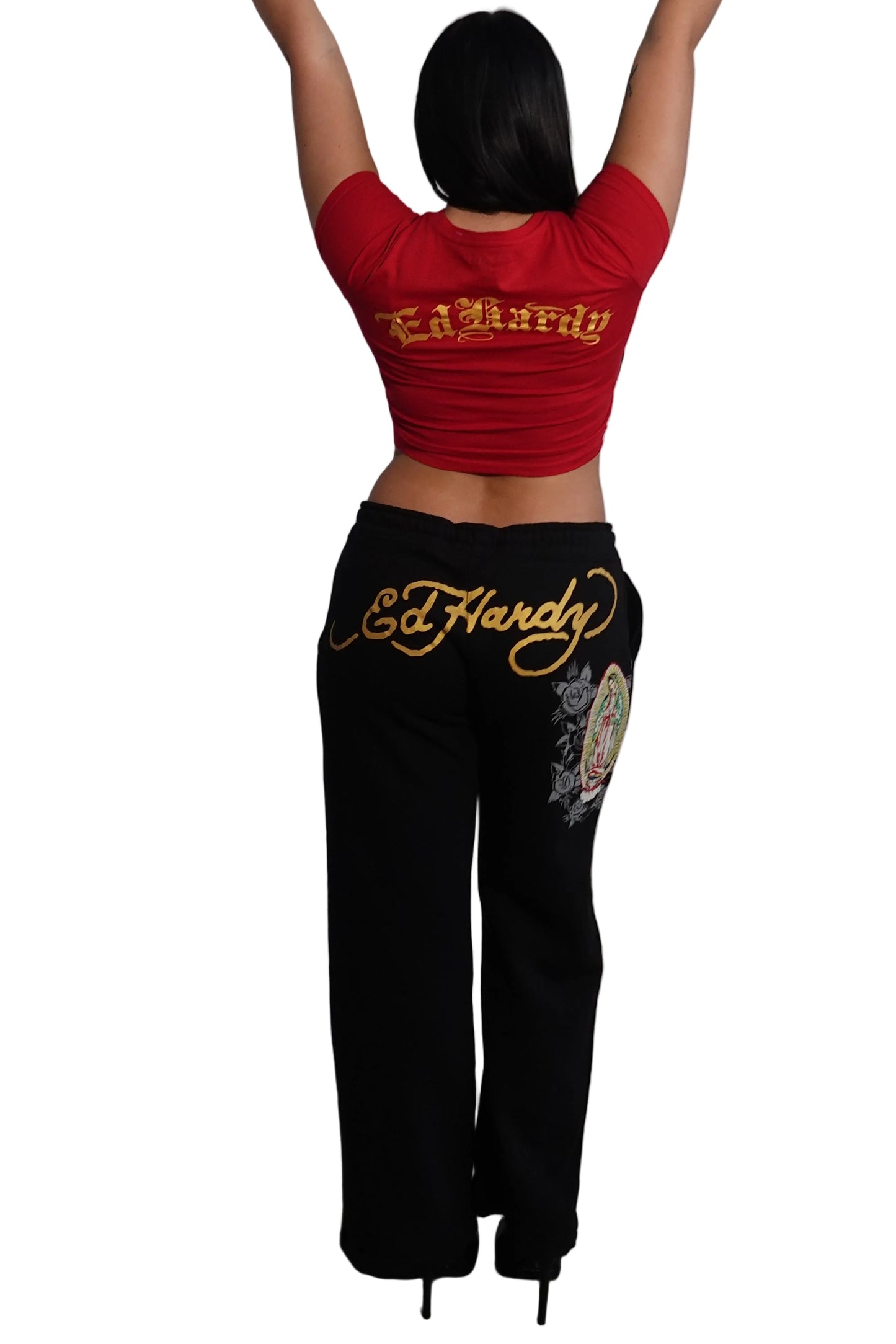 Ed Hardy Black Sweatpants - Sacred Icon Edition