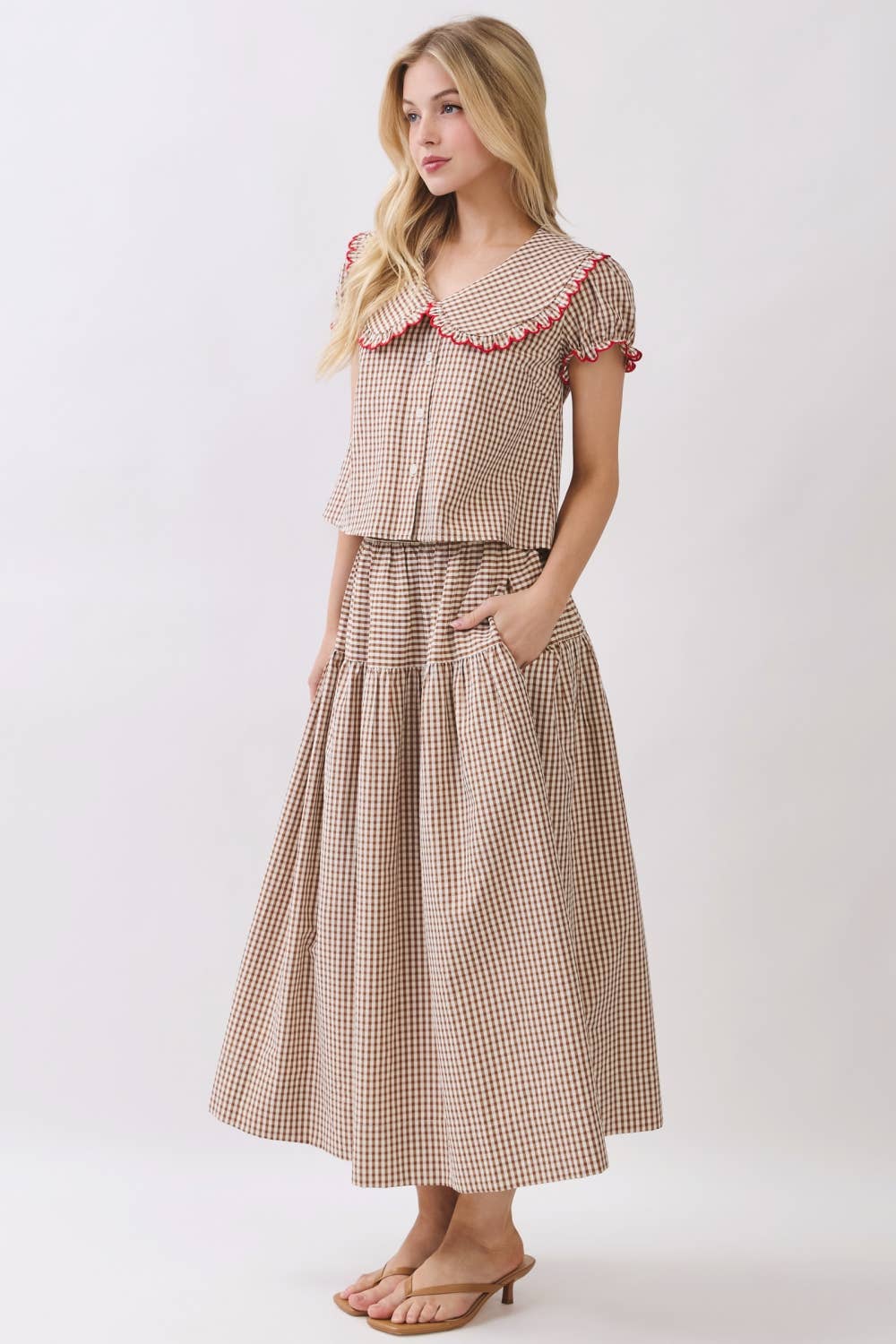 The Pecan Picnic Gingham Top