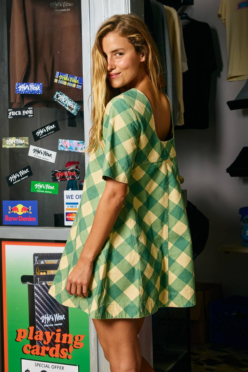 PREORDER Mistletoe Gingham Mini Dress