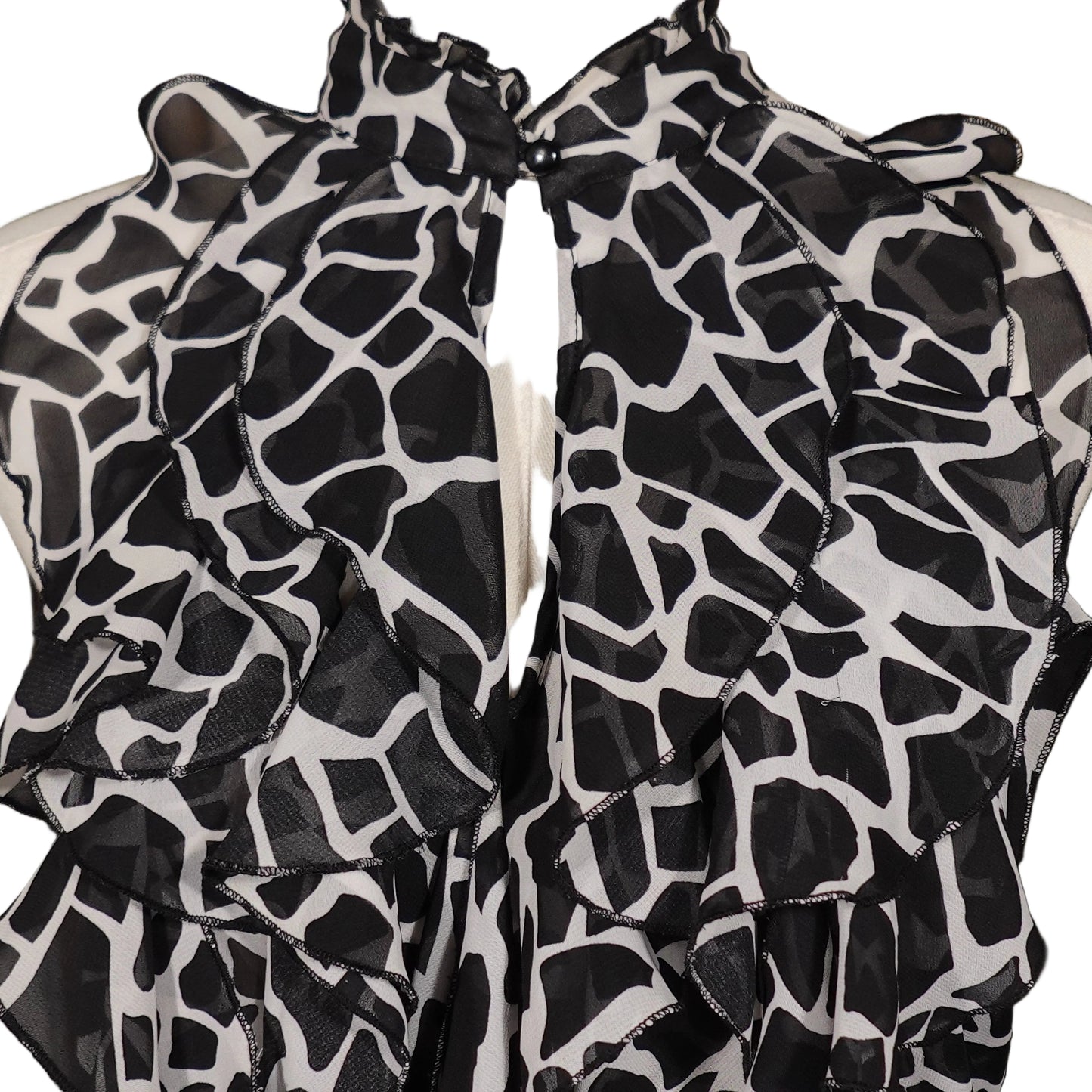 Giraffe Print Chiffon Halter Top-S