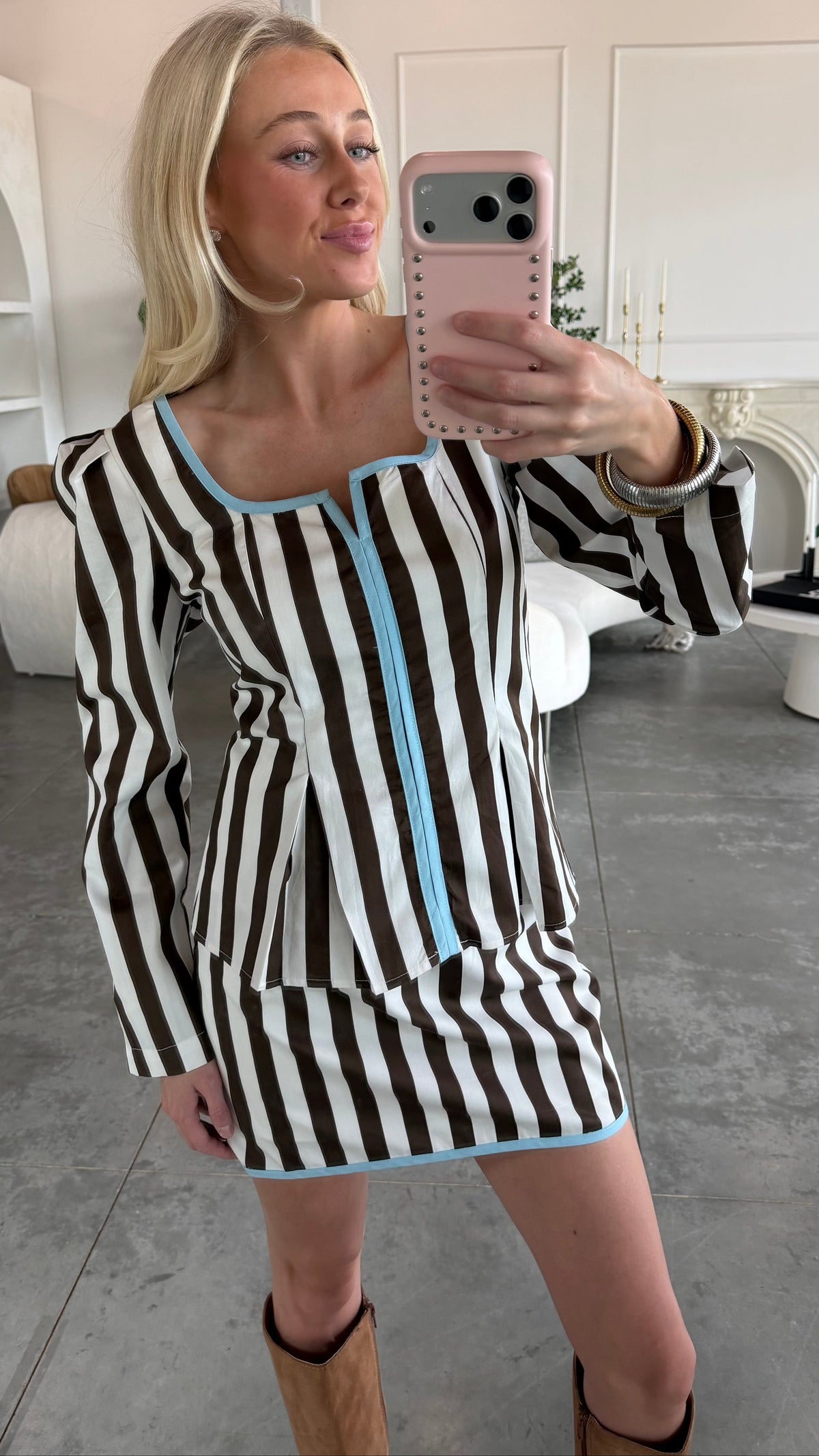 The Brown Sugar Stripe Set