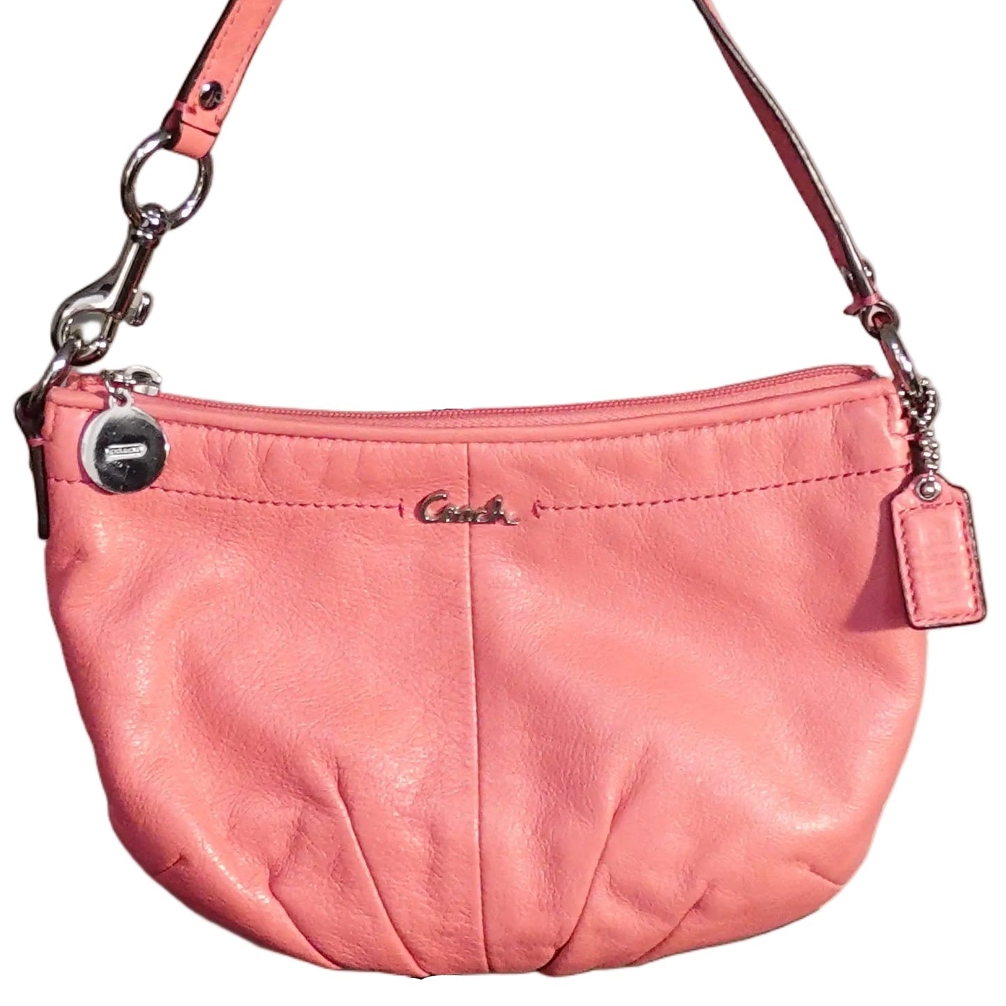 Coach Vintage Coral Leather Shoulder Bag