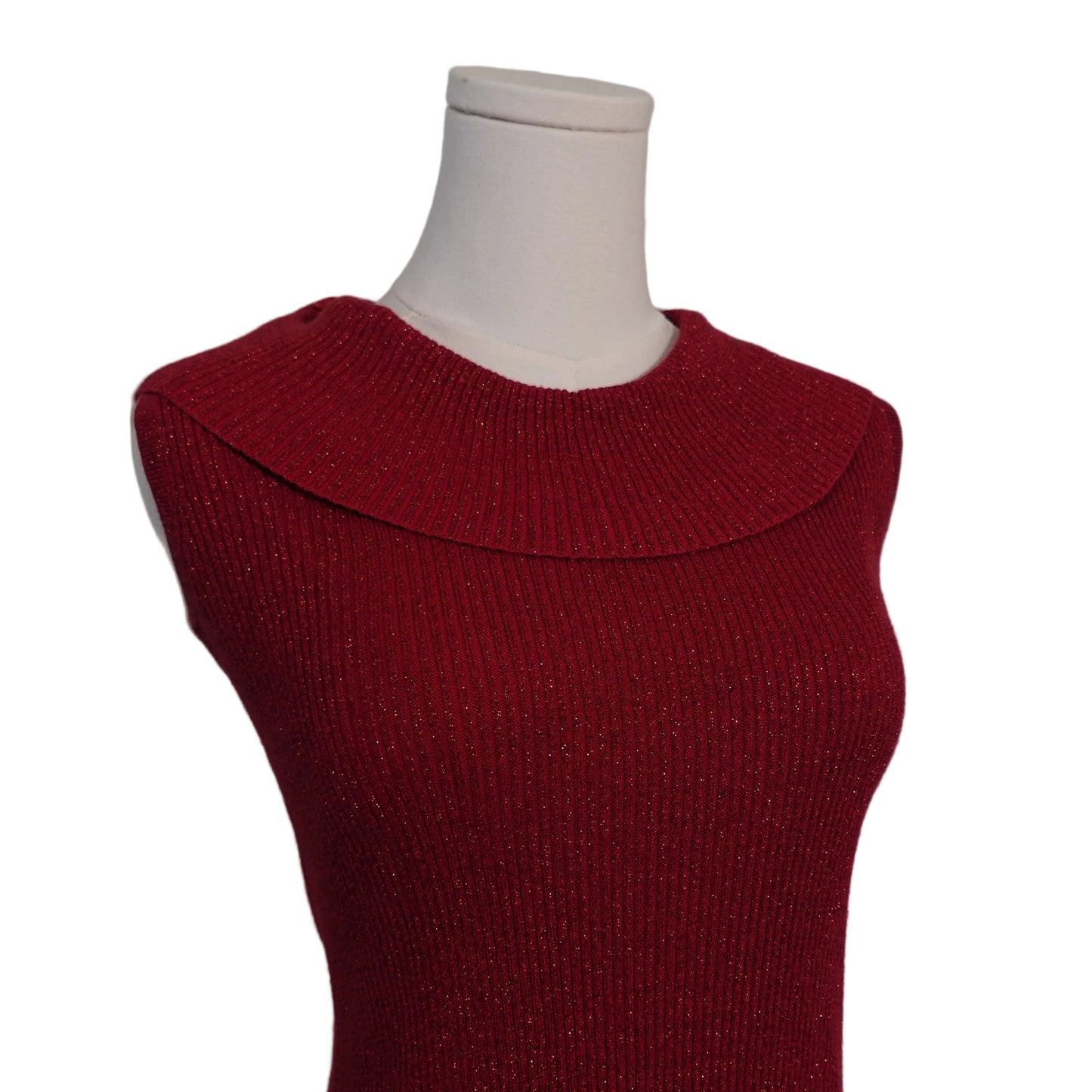 Shimmery Red Sweater Top
